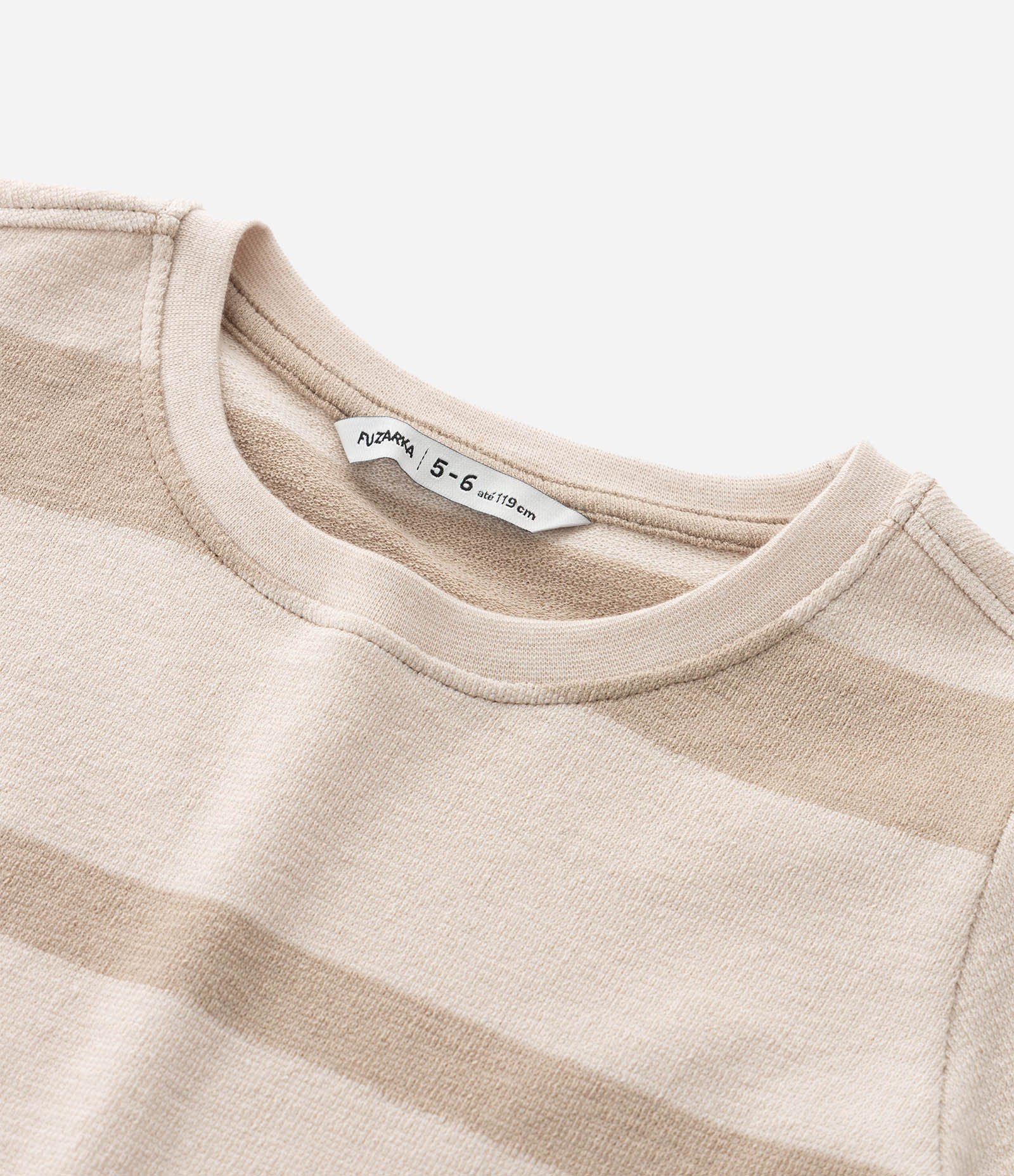 Camiseta Infantil com Estampa de Bloco de Cores - Tam 5 a 14 anos Bege 4