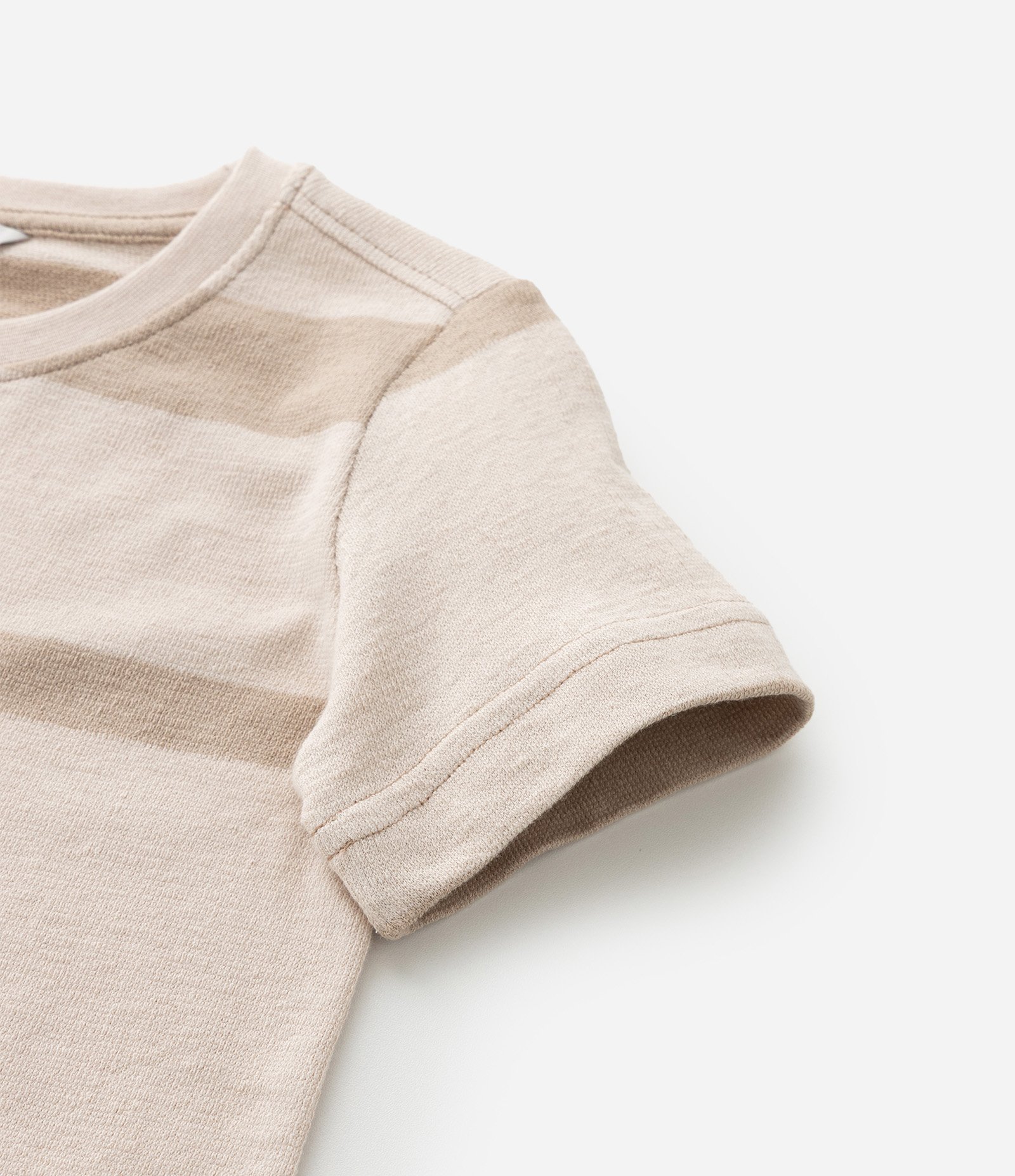 Camiseta Infantil com Estampa de Bloco de Cores - Tam 5 a 14 anos Bege 5