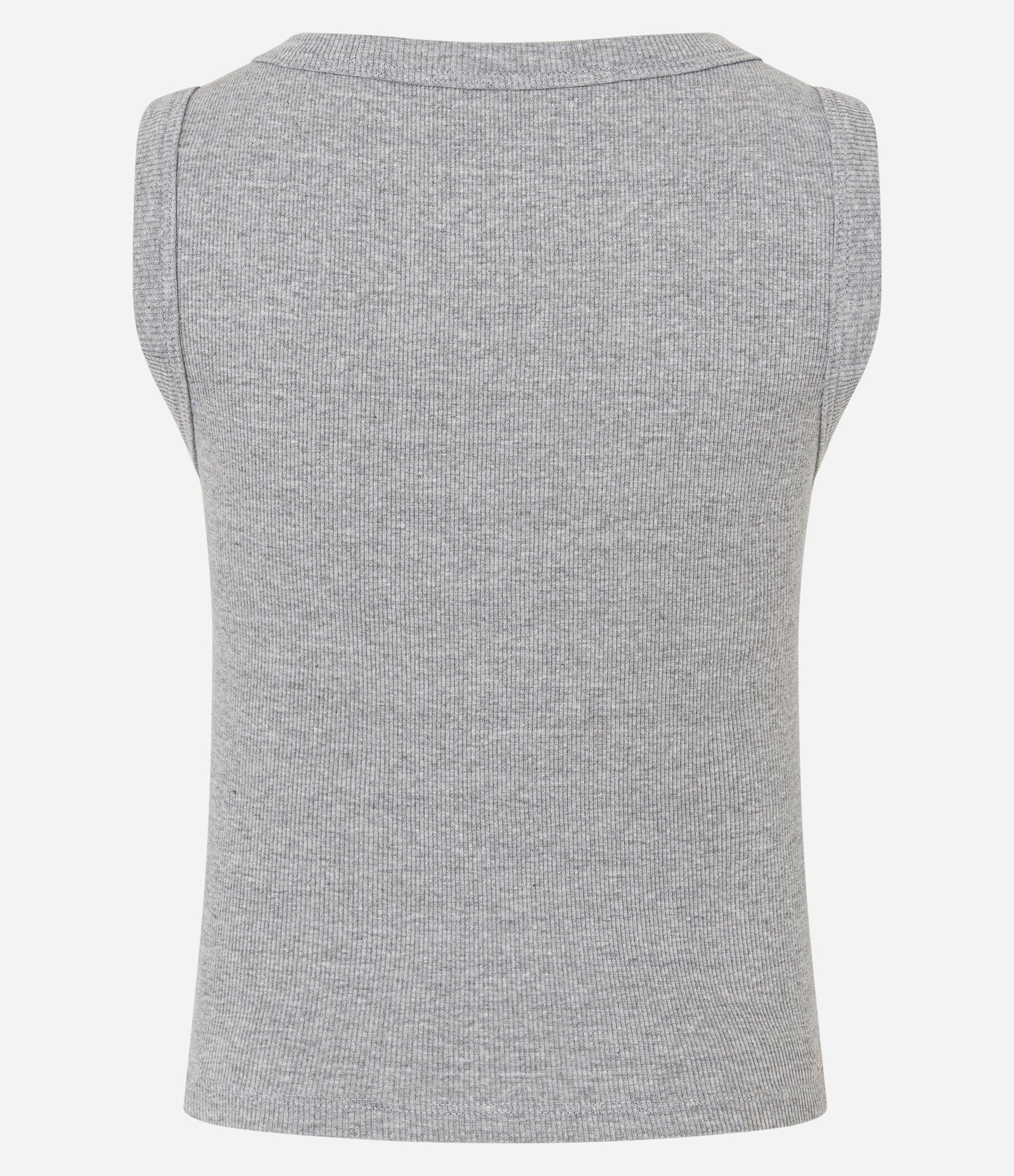 Regata em Ribana com Botõezinhos no Busto Cinza Mescla 3