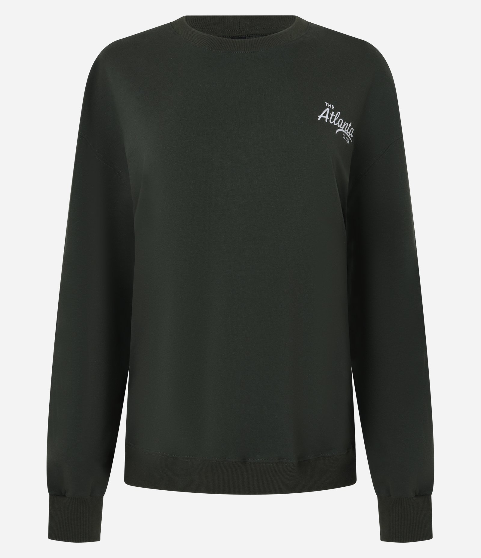 Moletom Regular com Estampa Lettering Atlanta Verde 4