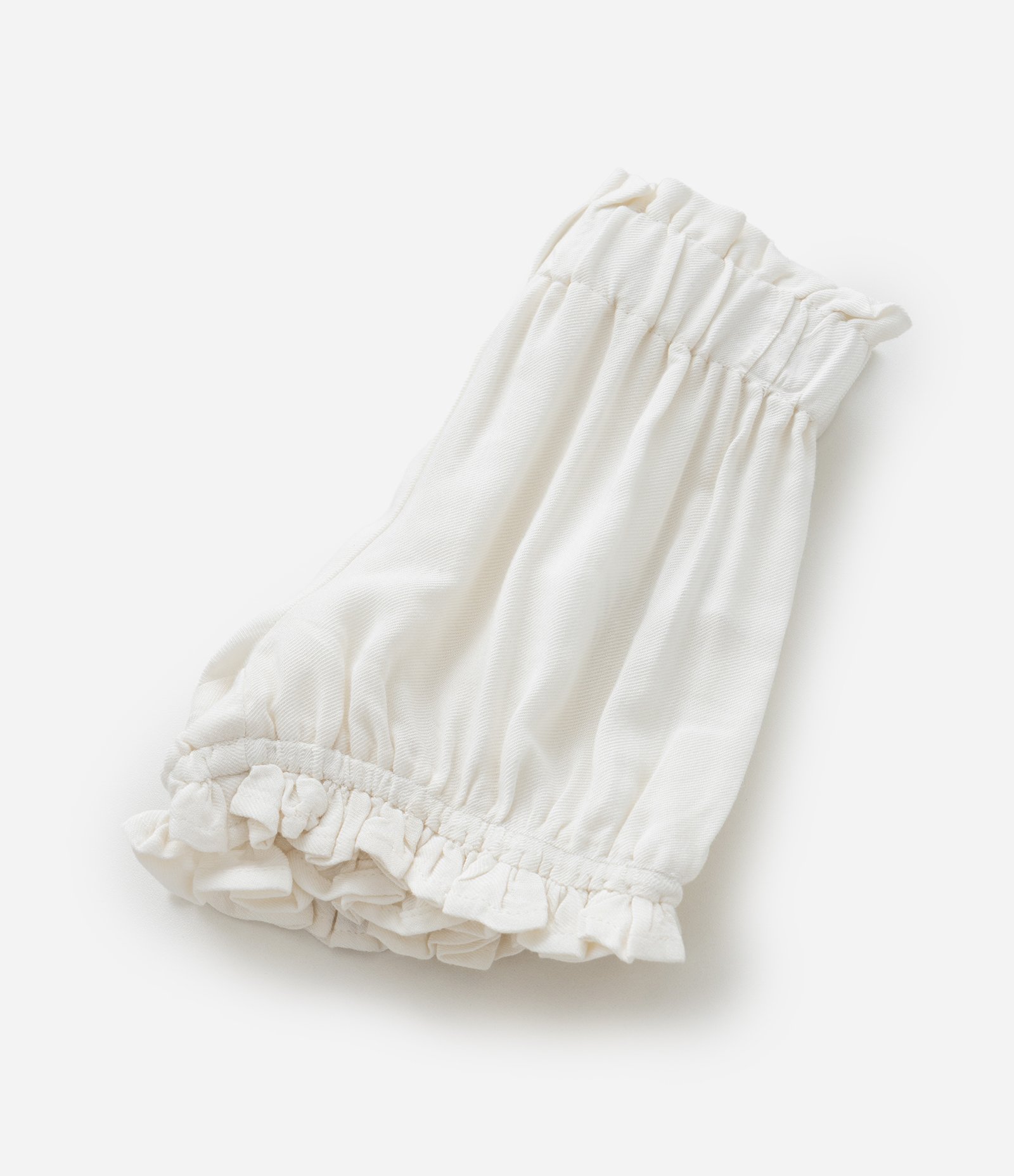 Conjunto Infantil Curto em Tricoline com Babados - Tam 3 a 18 Meses Off White 7