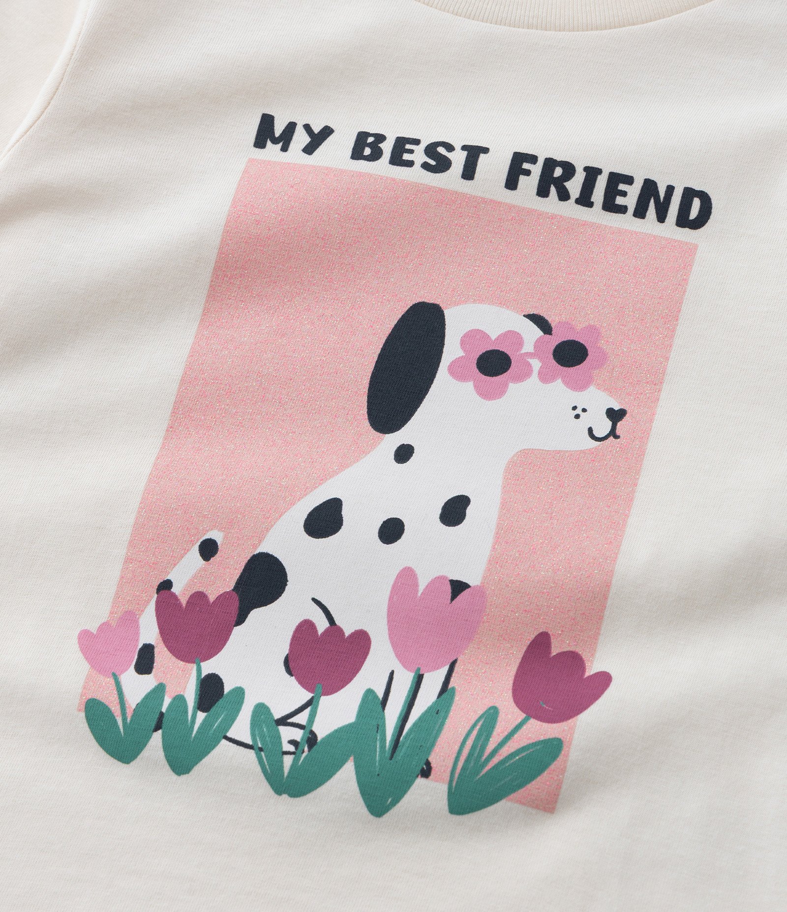 Blusa Infantil com Estampa Cachorro de Óculos - Tam 1 a 6 Anos Off White 5