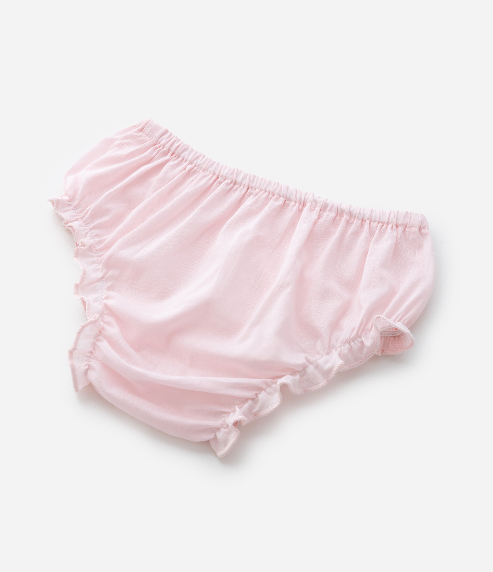 Vestido Infantil em Broderie com Babadinhos e Calcinha - Tam 3 a 18 Meses Rosa 8