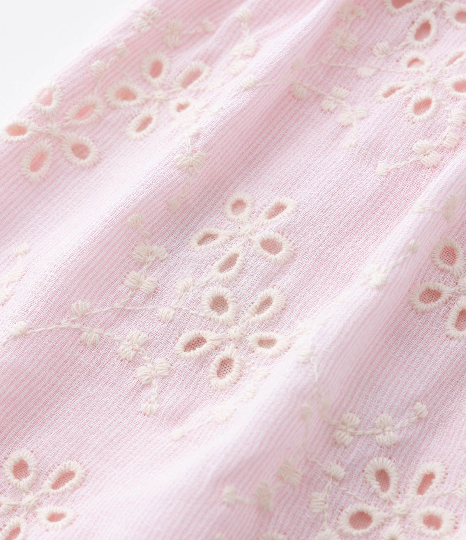 Vestido Infantil em Broderie com Babadinhos e Calcinha - Tam 3 a 18 Meses Rosa 5