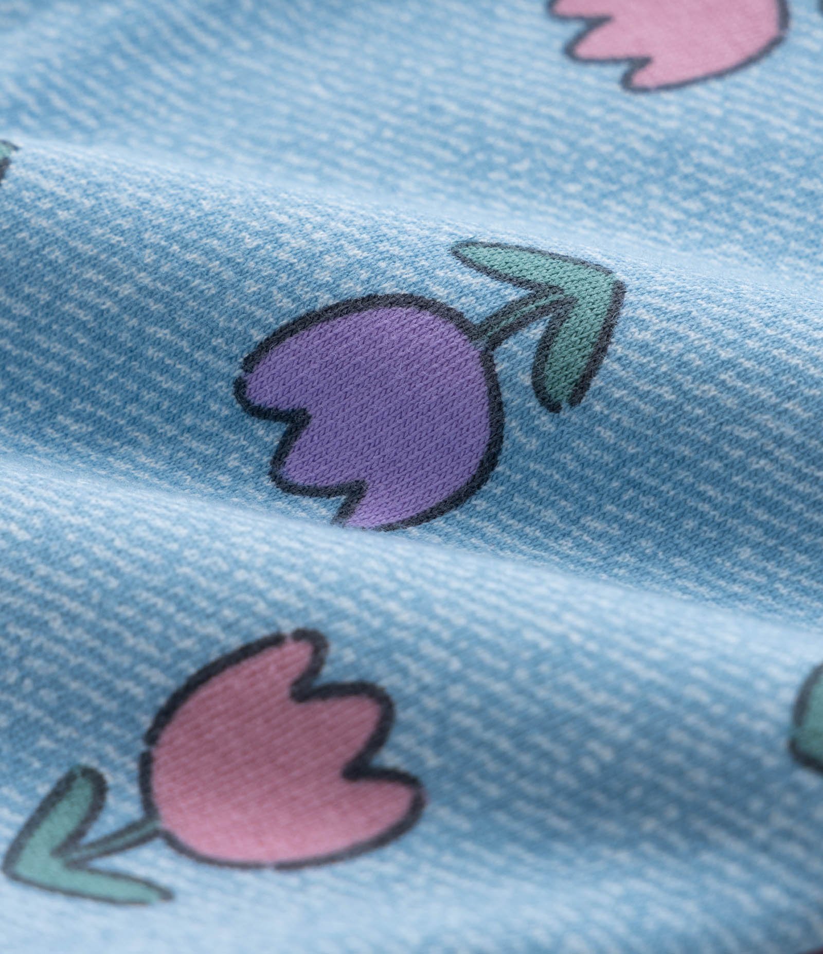 Calça Legging Infantil Quentinha com Estampa Tulipas - Tam 1 a 6 Anos Azul 3