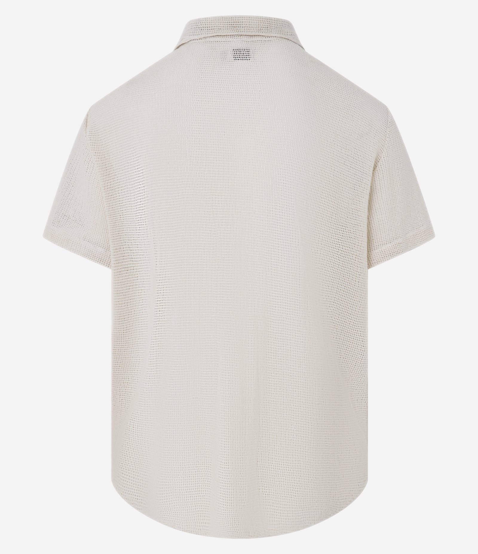 Camisa Comfort em Algodão Texturizada com Bordado de Flor Bege 8