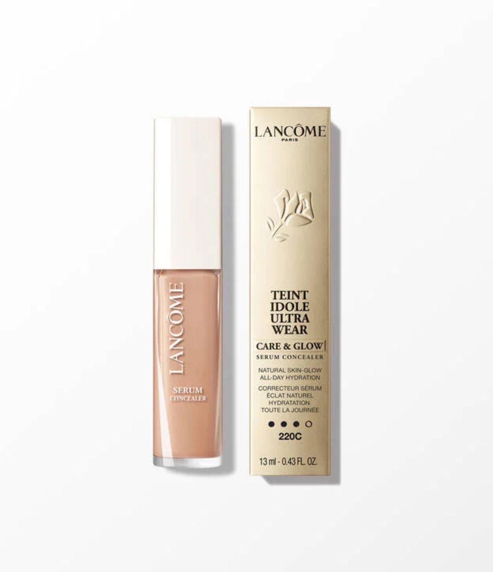 Corretivo Lancome Teint Idole Ultra Wear Care e Glow Serum Concealer 13,5ml 220C 2