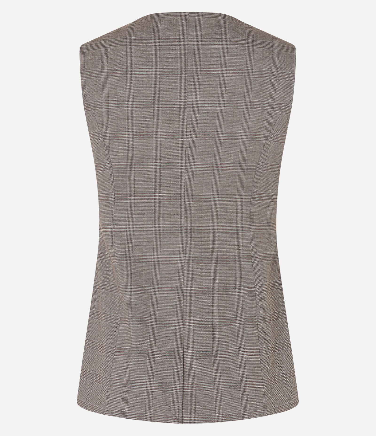 Colete Regular em Ponto Roma com Botões Forrados Cinza 8