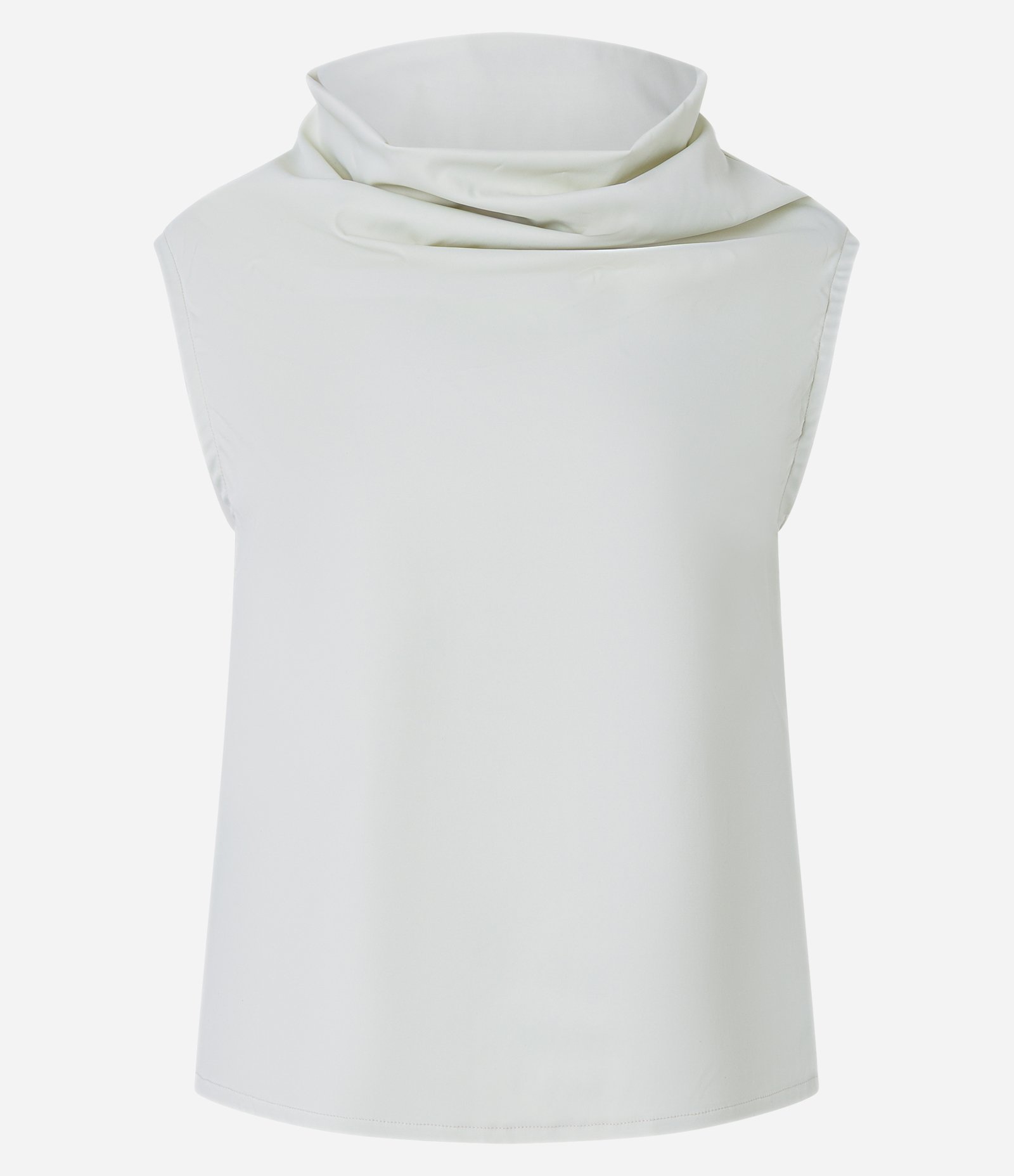 Blusa com Gola Alta Ampla e Sem Manga Gelo 4