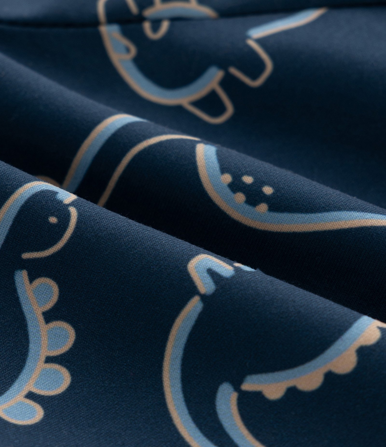 Conjunto Infantil com Estampa de Dino - Tam 3 a 18 Meses Bege/Azul 4