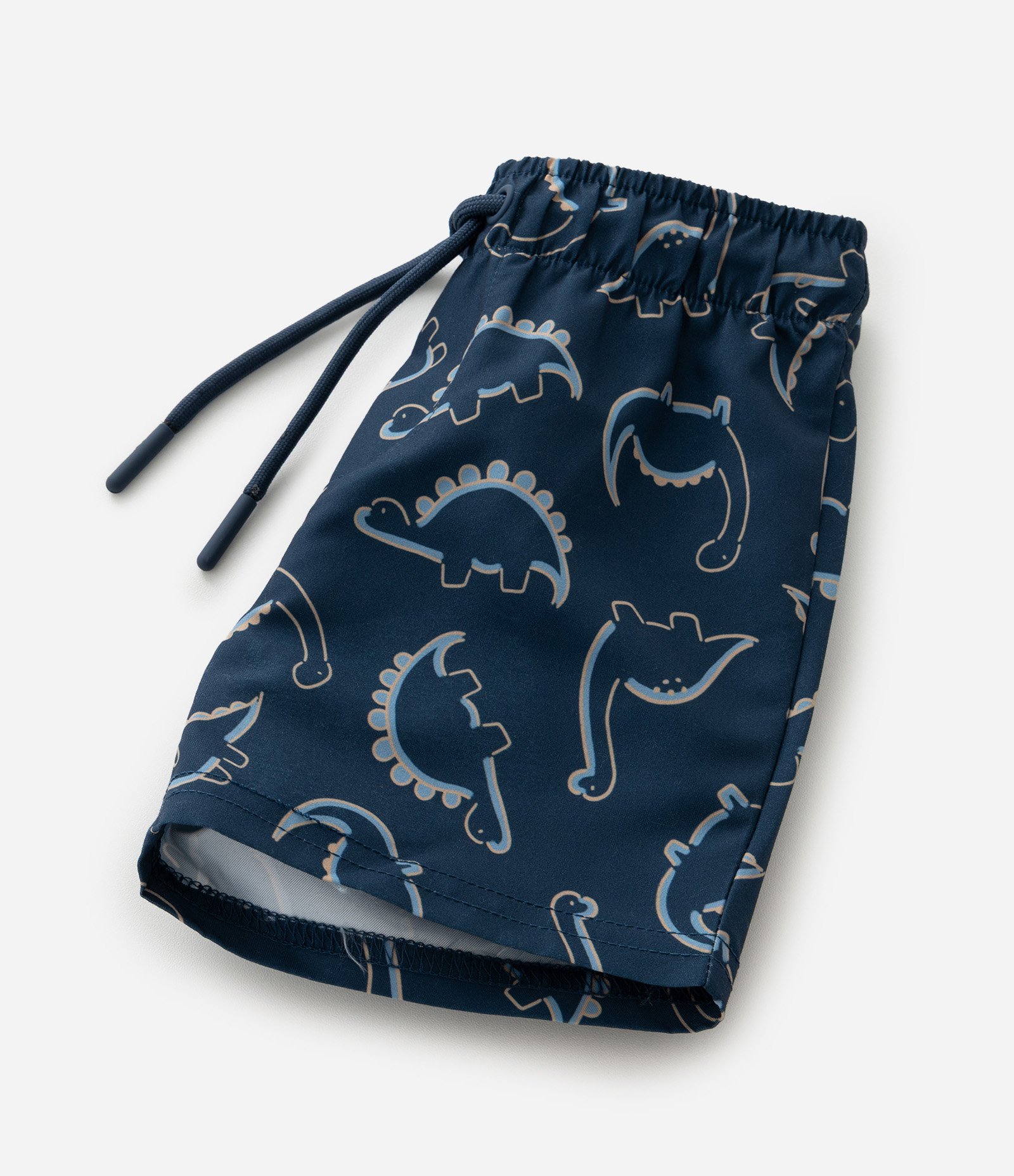 Conjunto Infantil com Estampa de Dino - Tam 3 a 18 Meses Bege/Azul 5