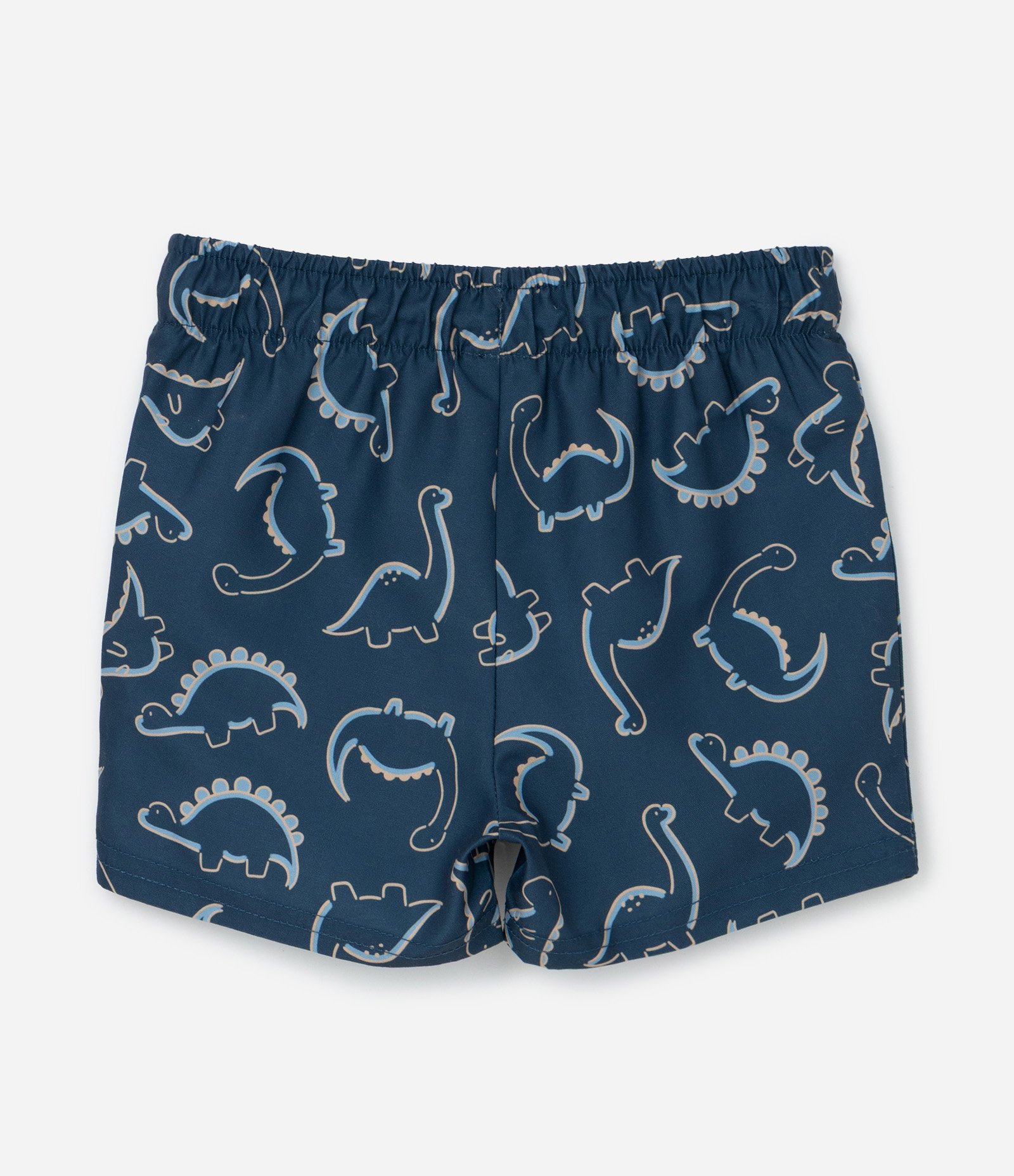 Conjunto Infantil com Estampa de Dino - Tam 3 a 18 Meses Bege/Azul 7