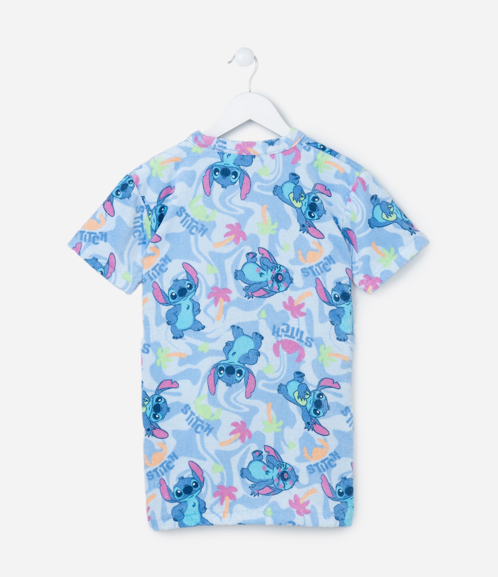 Roupão Infantil Atoalhado com Estampa do Stitch - Tam P ao GG Azul 2
