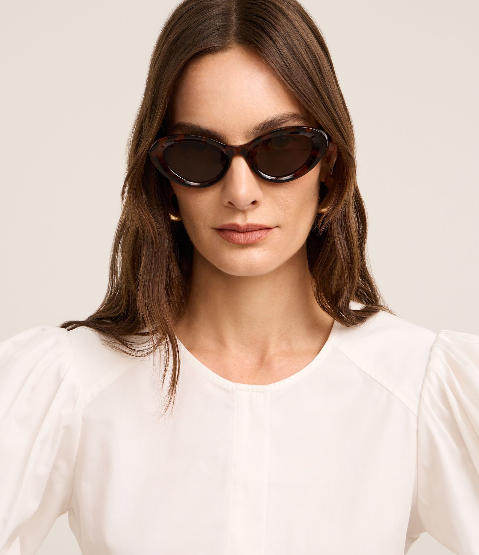 Blusa em Tricoline com Manga Bufante 3/4 Branco 4