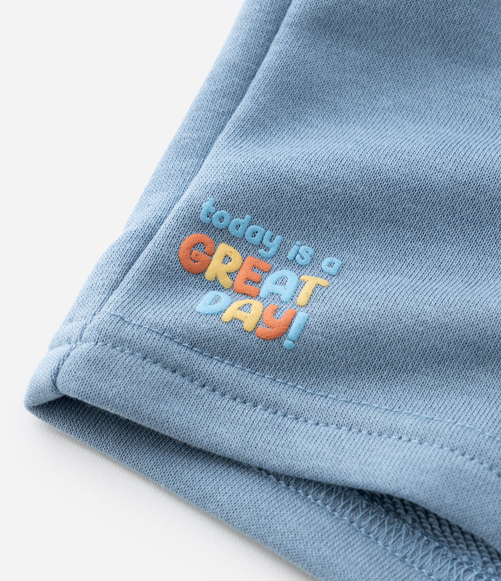 Bermuda Infantil em Moletom com Estampa Interativa Dino - Tam 0 a 18 Meses Azul 8