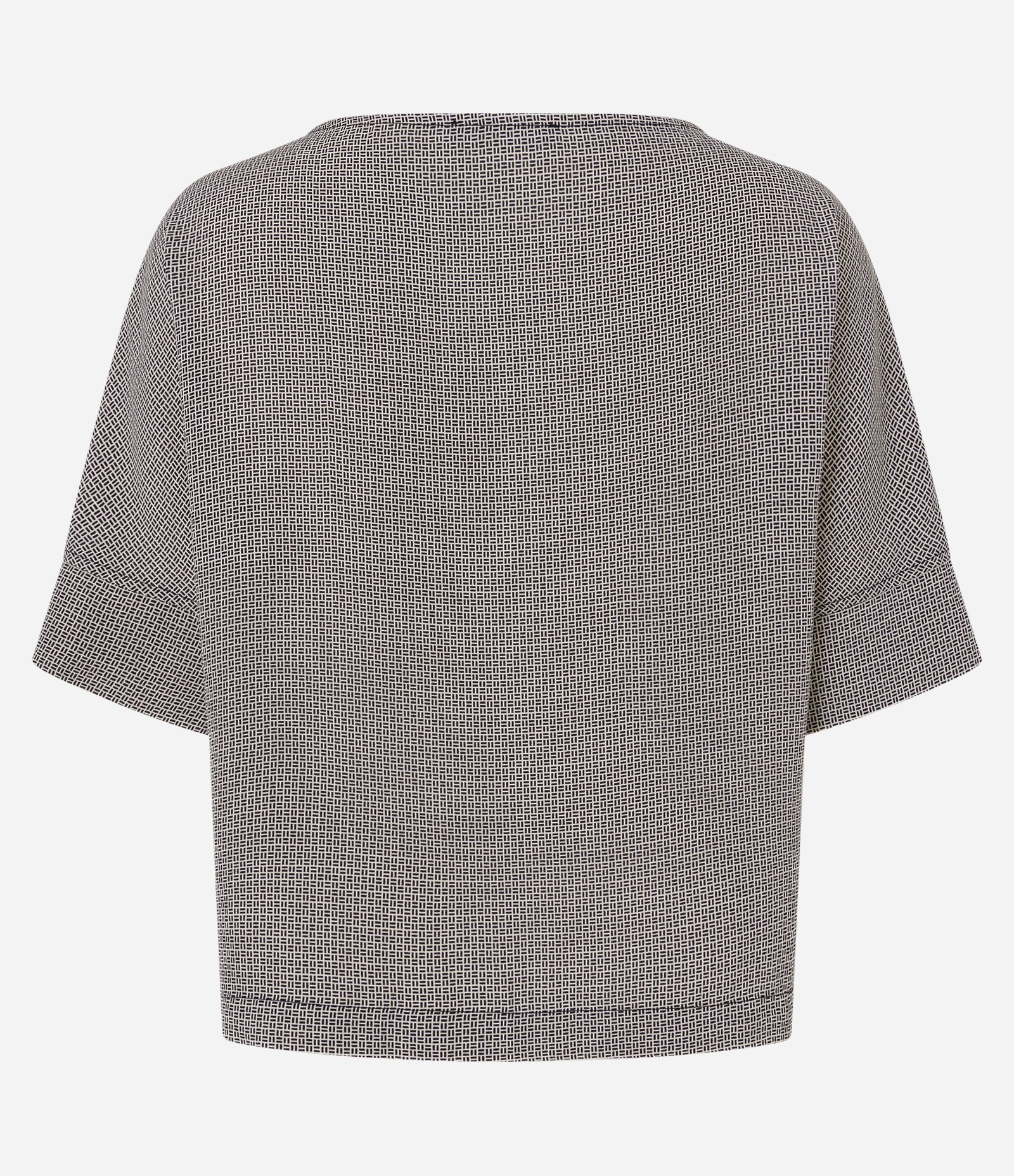 Blusa em Chiffon com Estampa Geométrica Preto 2