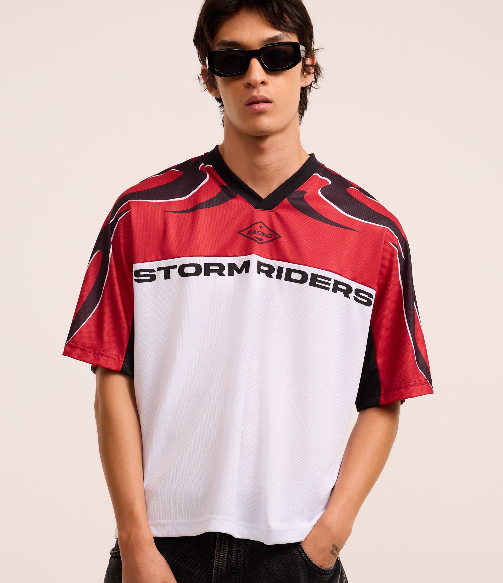 Camiseta Boxy Esportiva em Tecnologia Dry com Estampa Vintage Branco 1