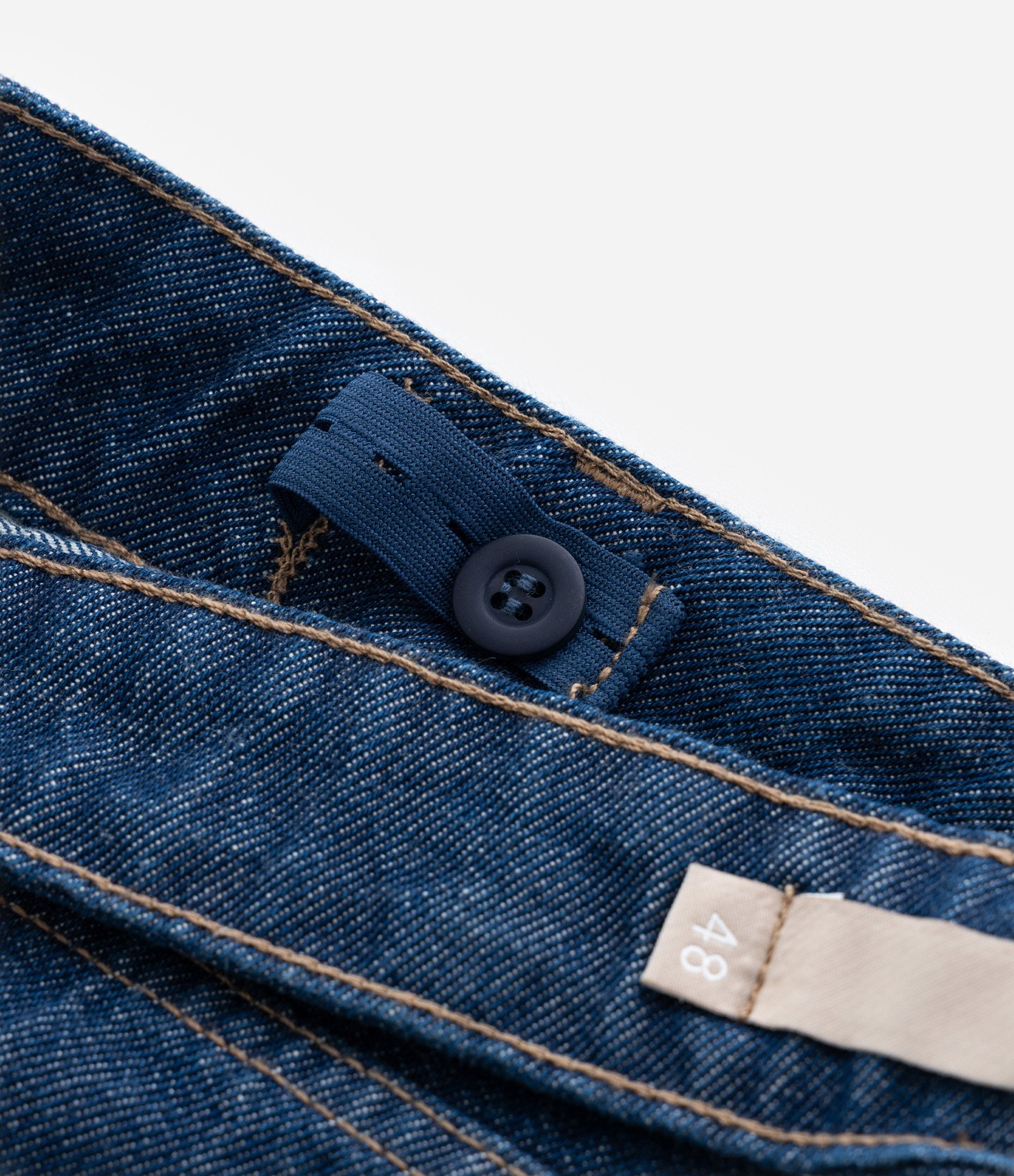 Calça Wide Leg Jeans com Bordado e Cordão Curve & Plus Size Azul 9