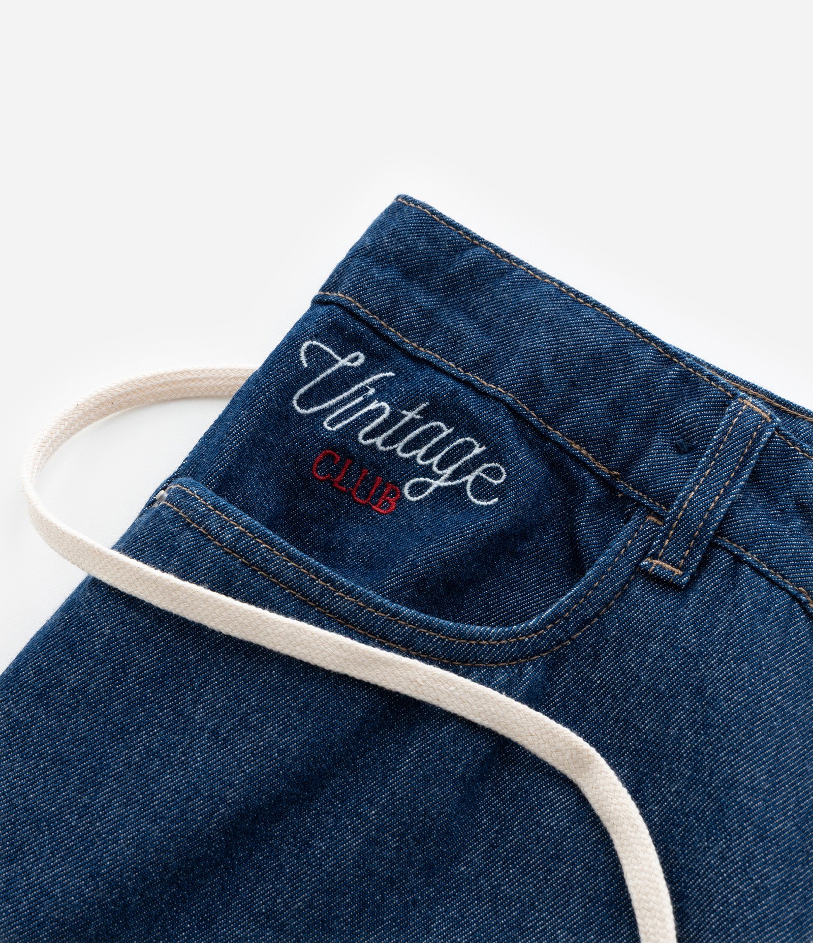 Calça Wide Leg Jeans com Bordado e Cordão Curve & Plus Size Azul 10