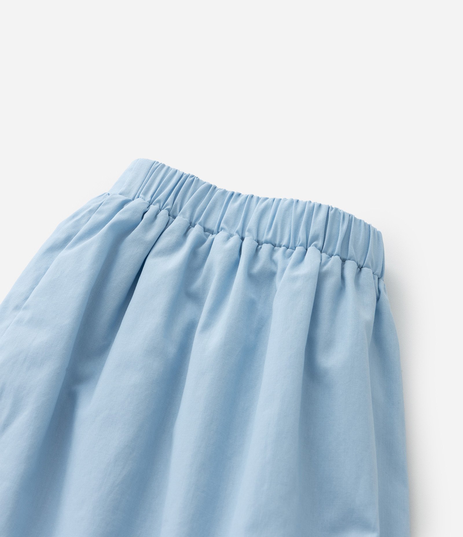 Saia Infantil em Tricoline com Botões e Pregas - Tam 5 a 14 Anos Azul 6