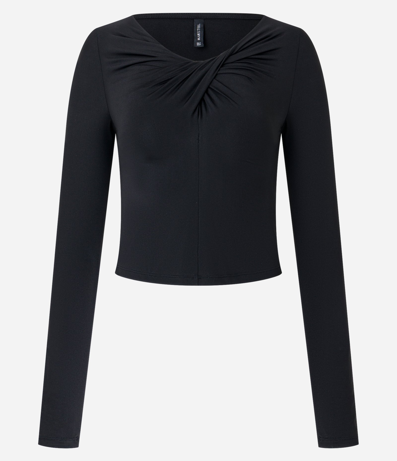 Blusa em Helanca com Torcidinho na Gola Preto 4