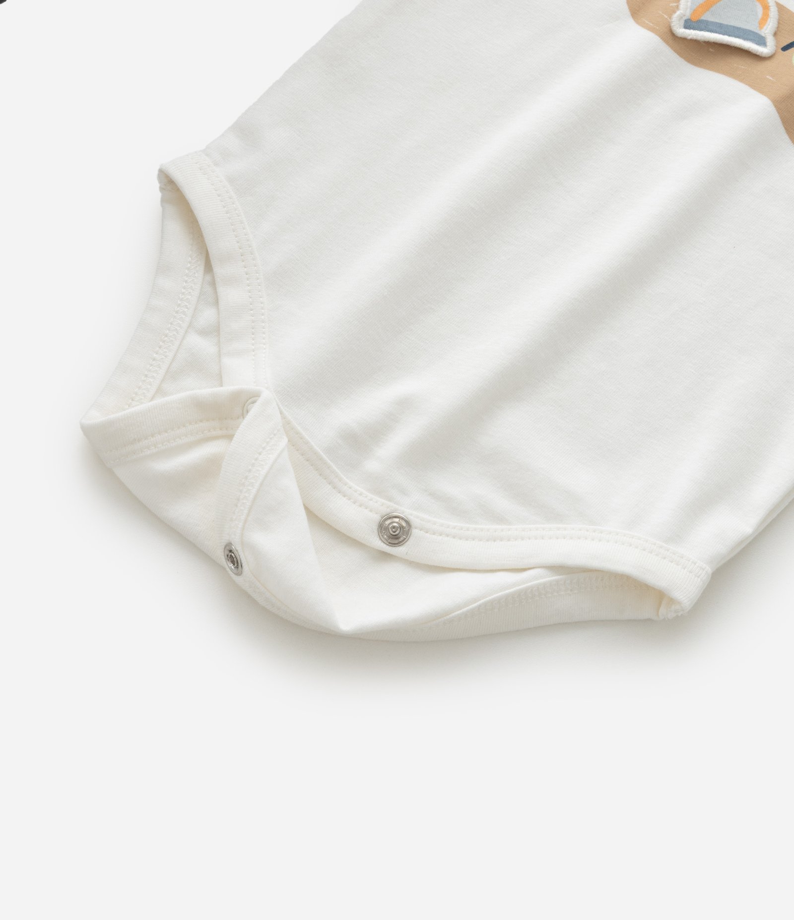 Body Infantil com Estampa de Praia Interativa - Tam 0 a 18 Meses Branco 4