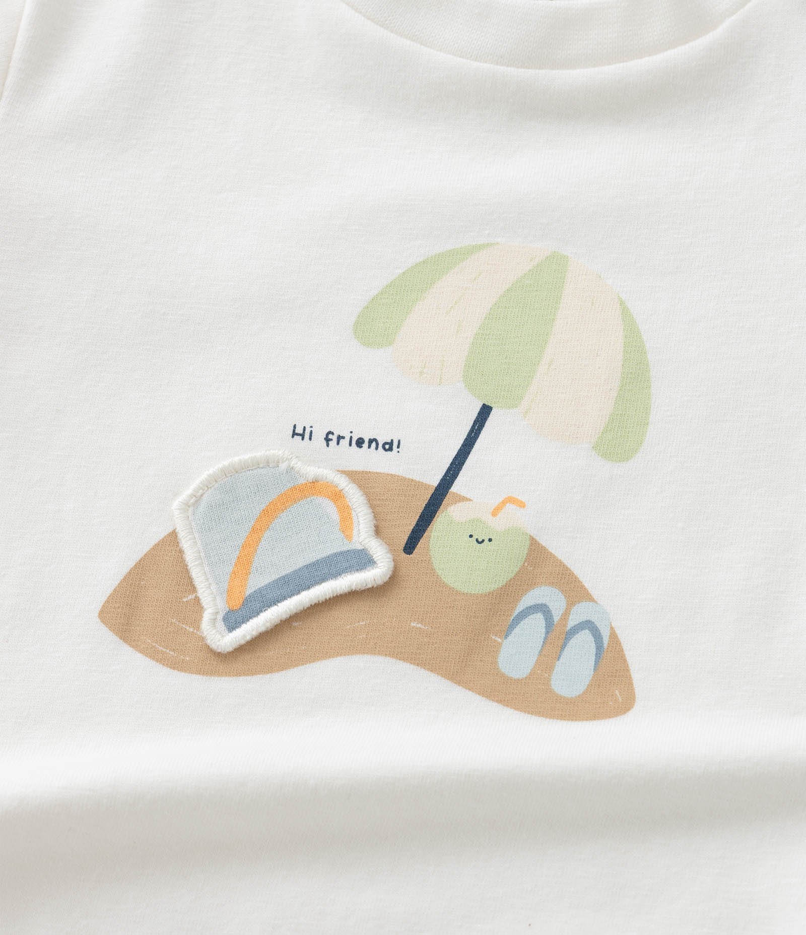 Body Infantil com Estampa de Praia Interativa - Tam 0 a 18 Meses Branco 6