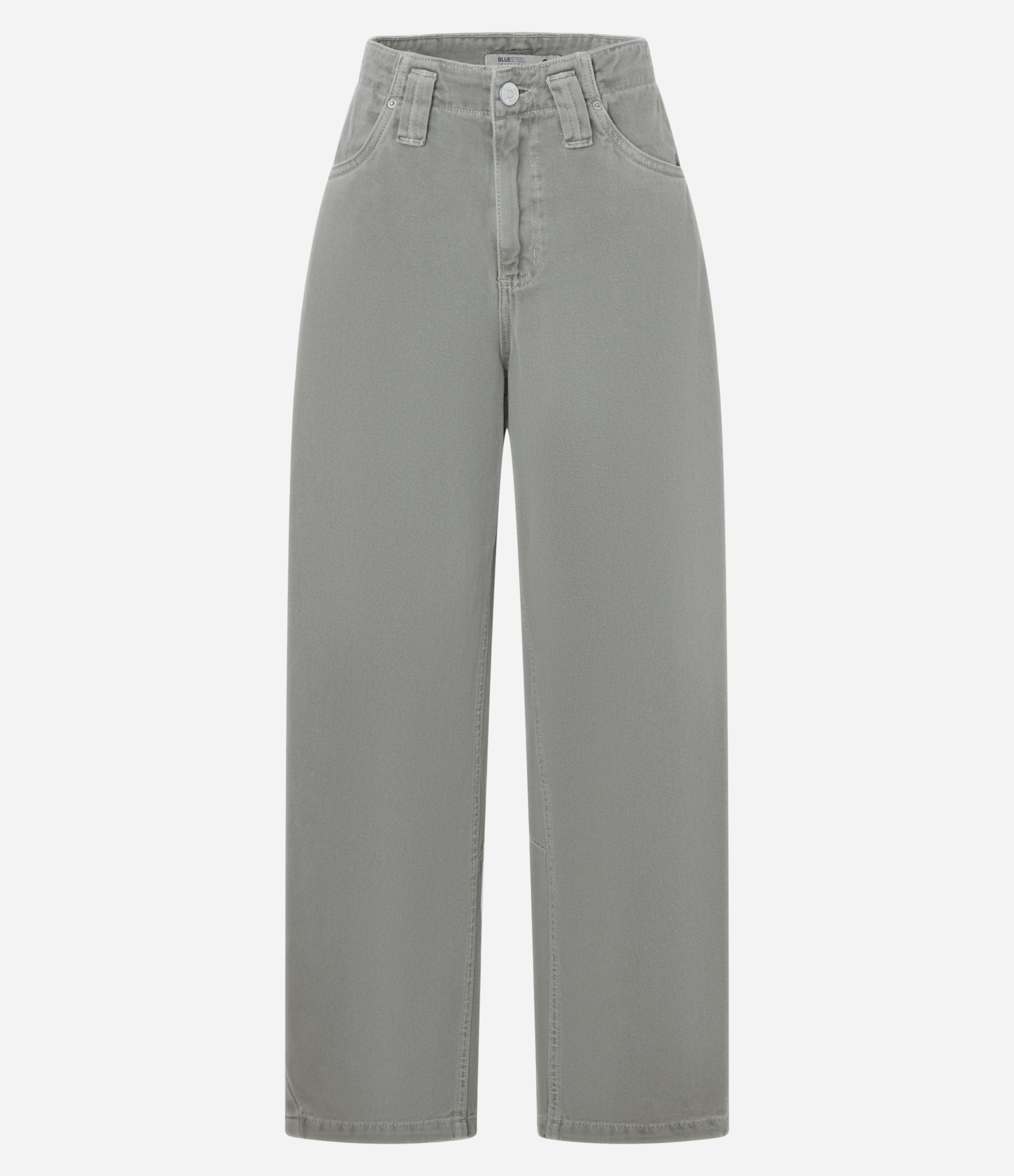 Calça Barrel em Sarja com Passantes no Cós Verde 7