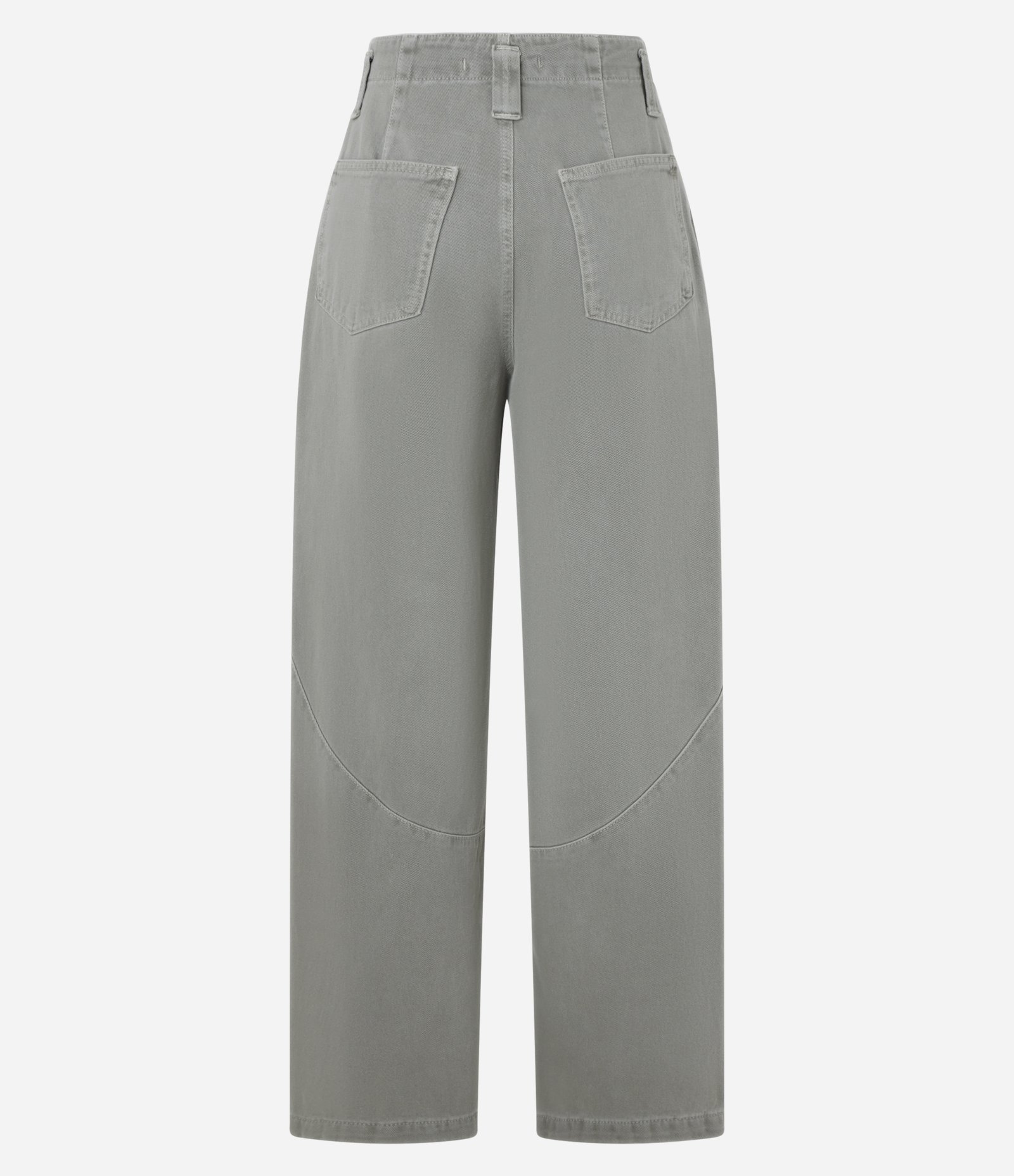 Calça Barrel em Sarja com Passantes no Cós Verde 8