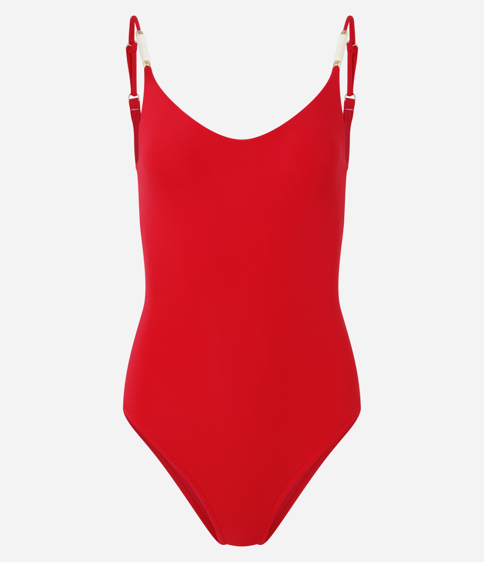 Maiô em Microfibra com Decote nas Costas e Aviamento na Alça Vermelho 4