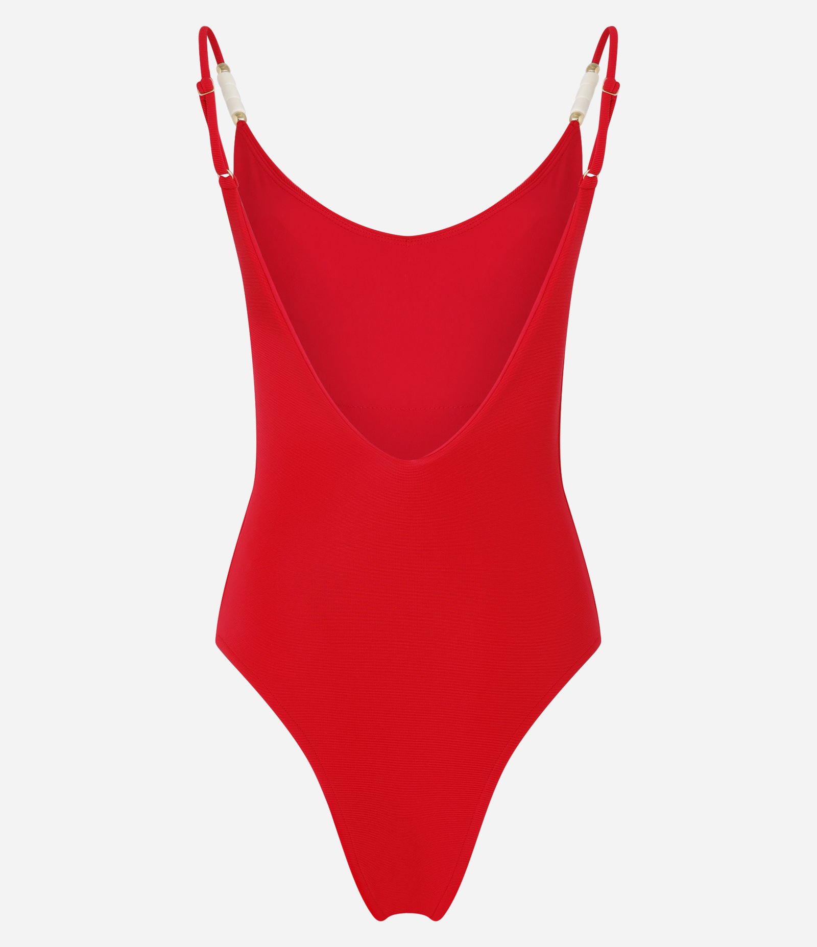 Maiô em Microfibra com Decote nas Costas e Aviamento na Alça Vermelho 6