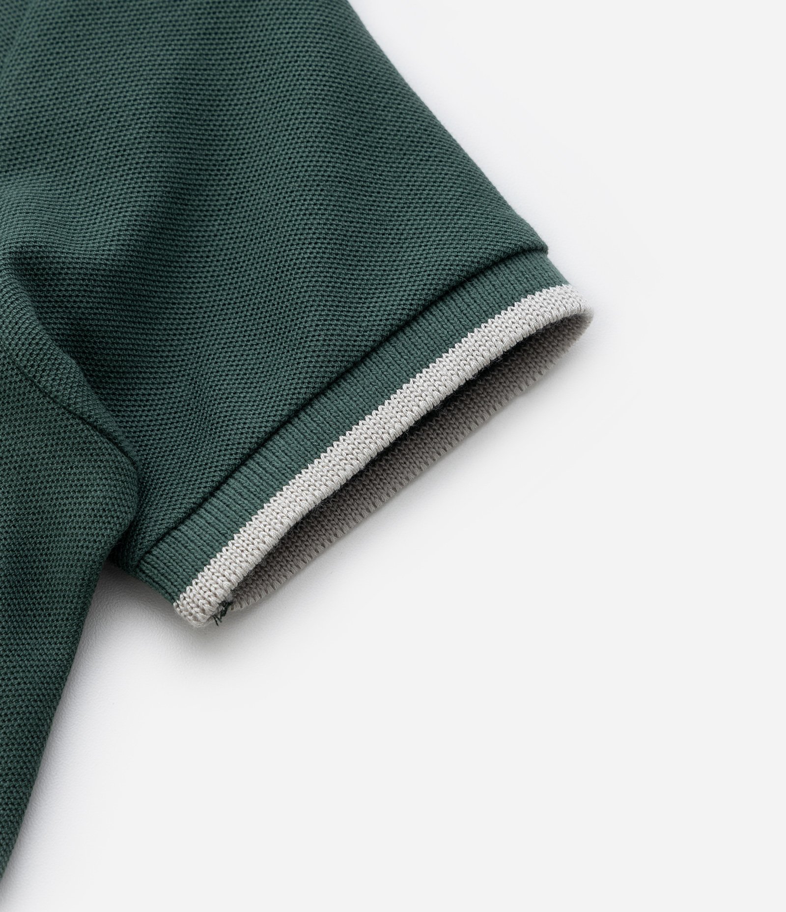 Conjunto Infantil em Piquet com Bordado Jacaré - Tam 1 a 6 Anos Verde/Bege 13