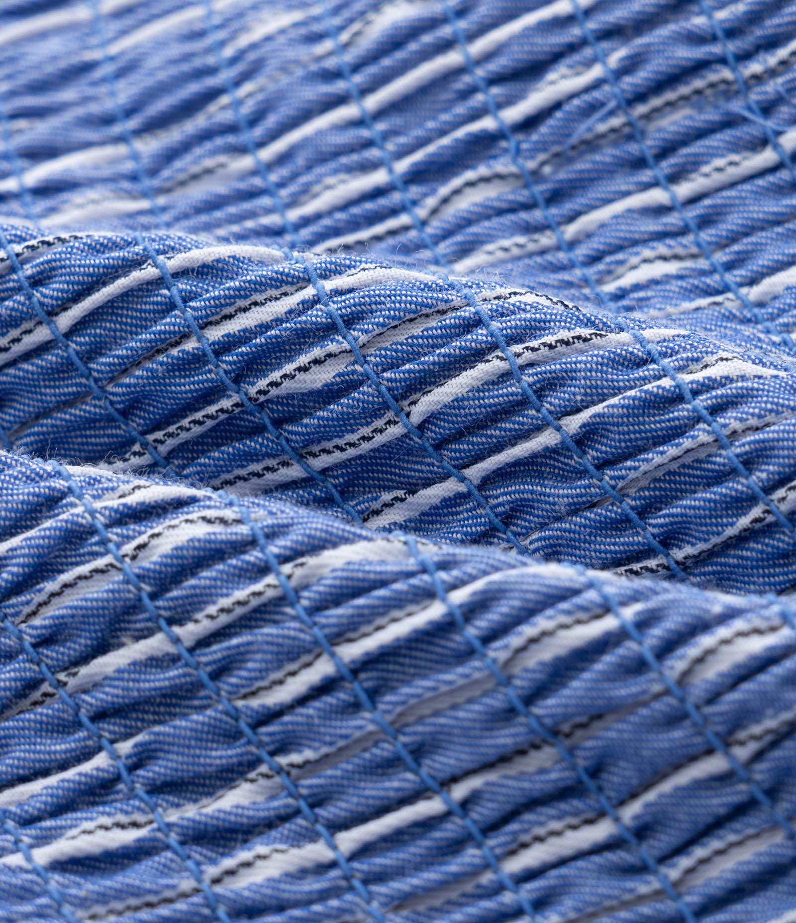 Blusa Infantil em Tricoline com Estampa Fio Tinto - Tam 5 a 14 Anos Azul 5