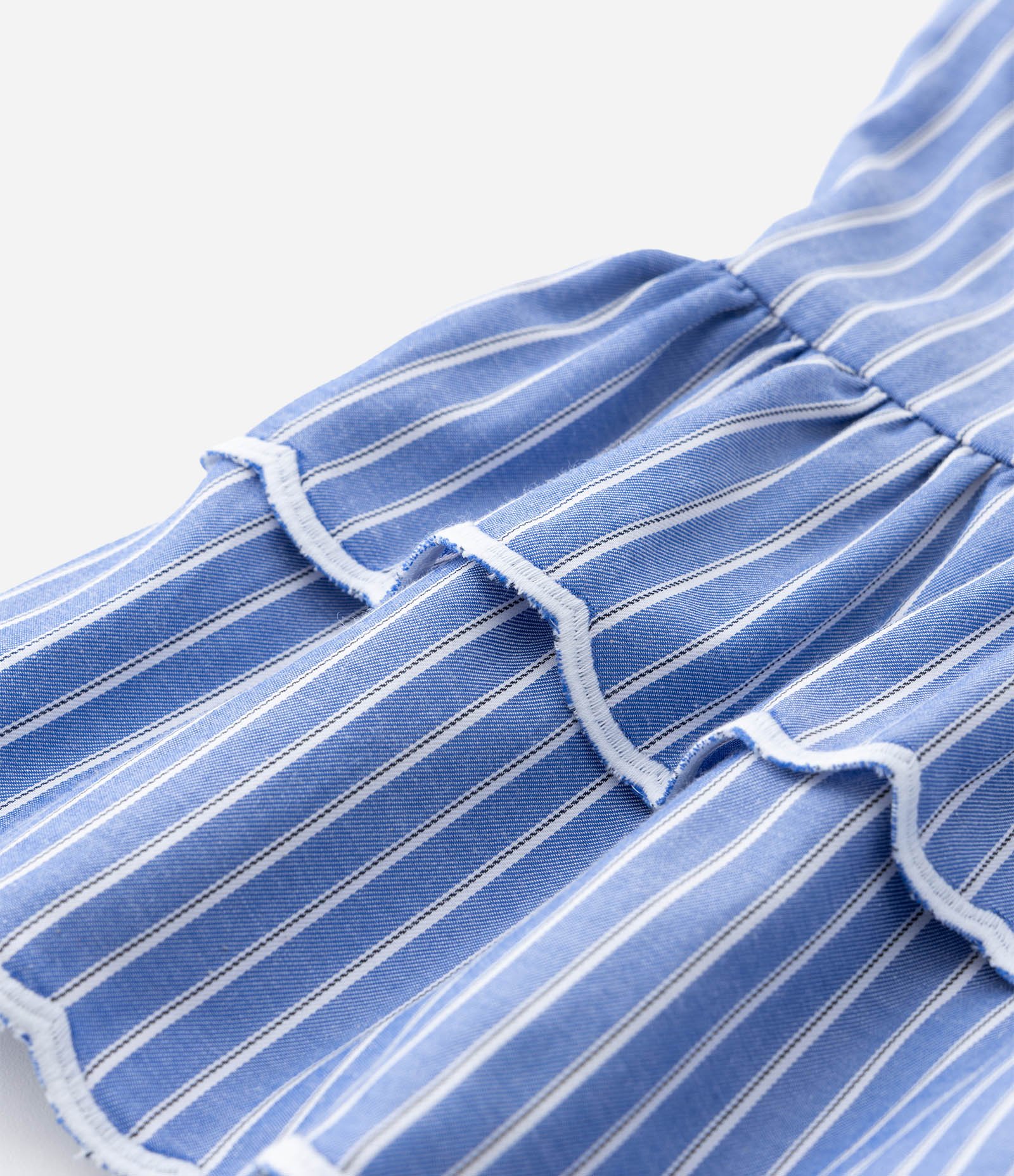 Blusa Infantil em Tricoline com Estampa Fio Tinto - Tam 5 a 14 Anos Azul 6