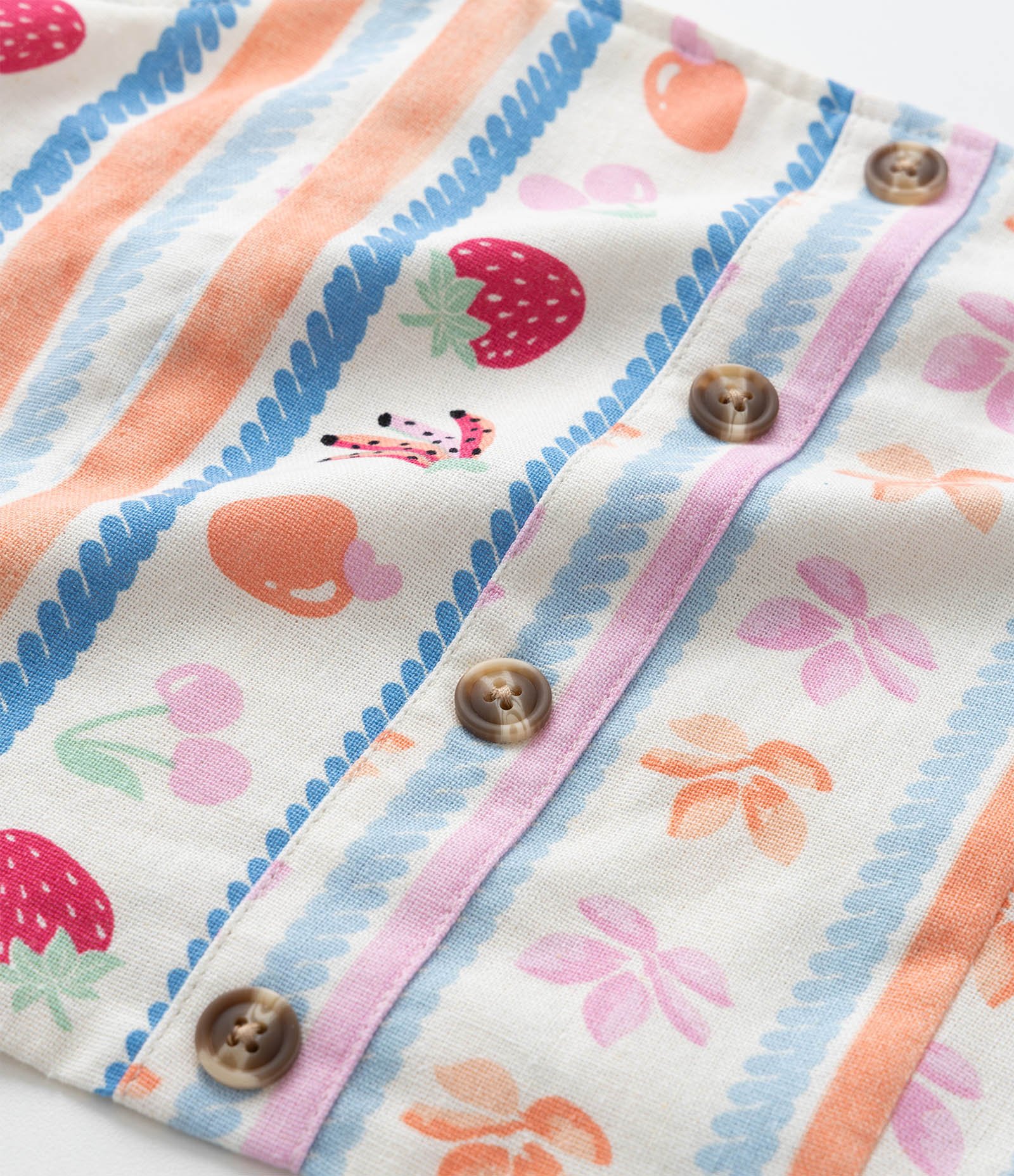 Blusa Infantil em Viscolinho com Estampa Listras e Frutas - Tam 5 a 14 Anos Multicores 6