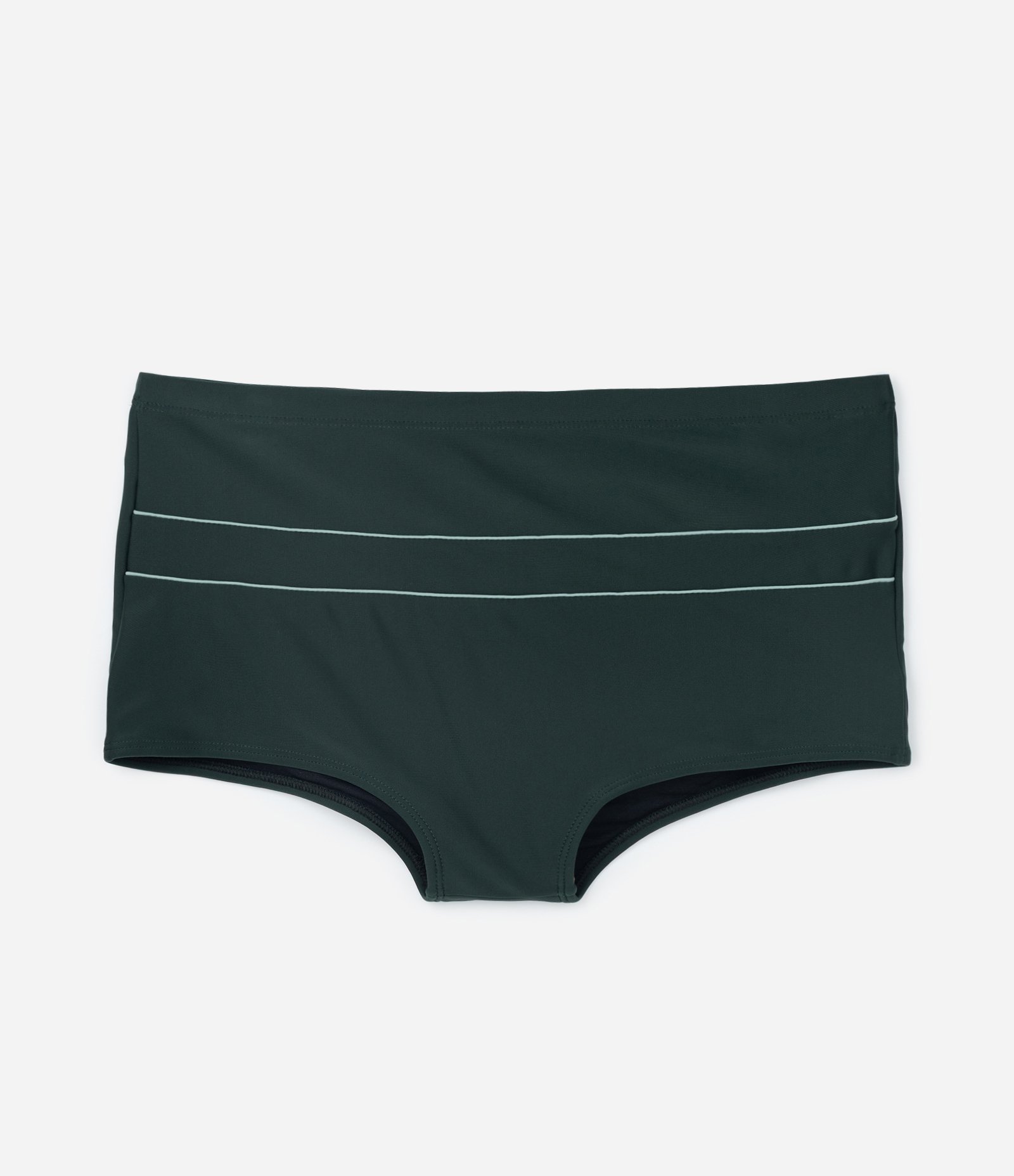 Sunga em Poliamida com Detalhe em Listras Horizontais Verde escuro 3