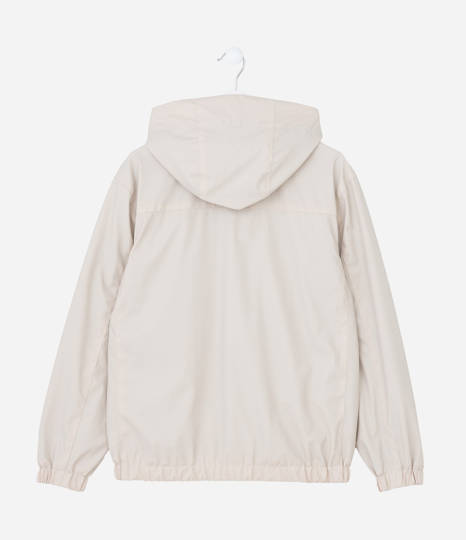 Jaqueta Infantil com Textura Emborrachada e Capuz - Tam 5 a 14 Anos Bege 3