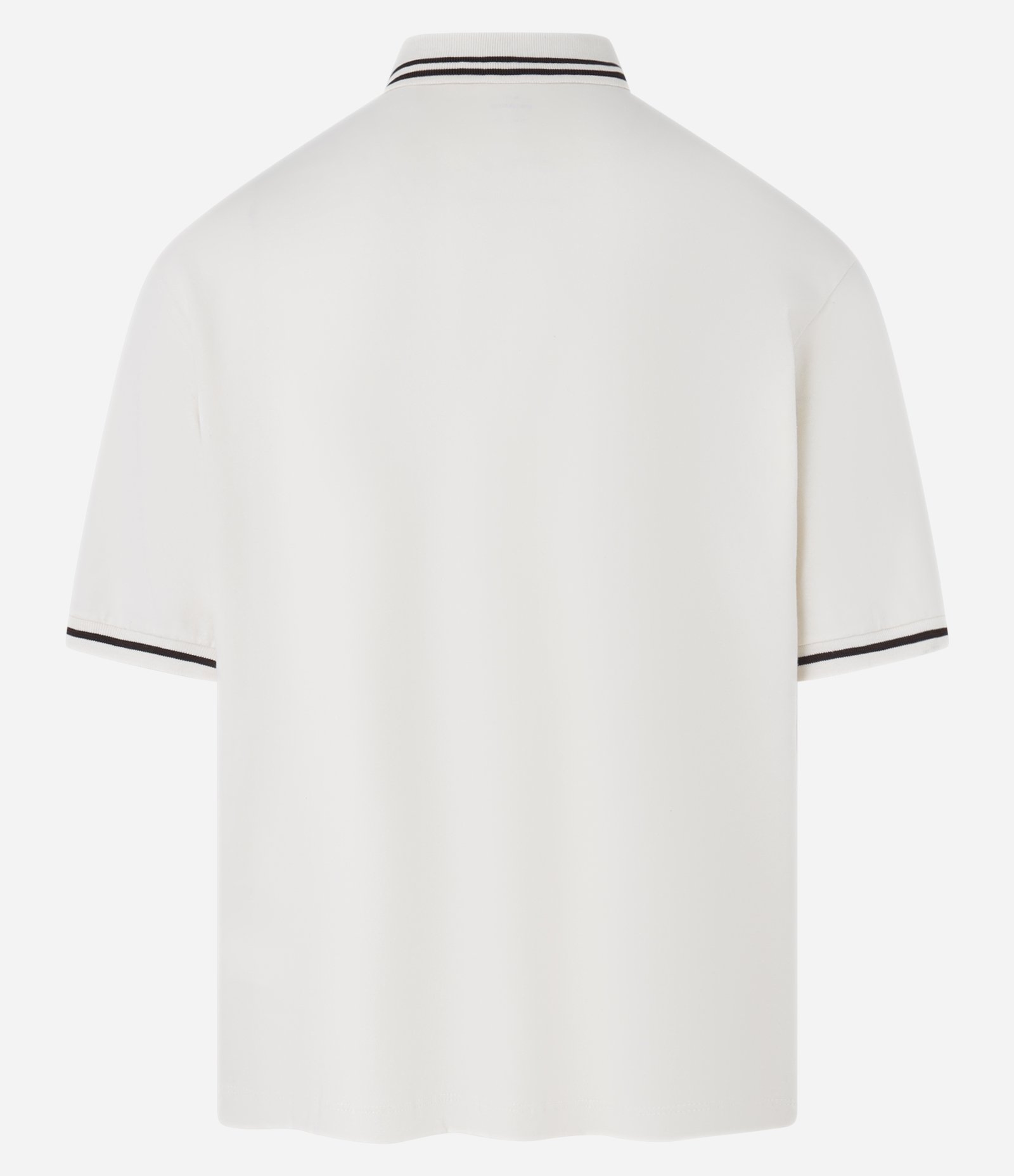 Camisa Oversized Gola Polo com Zíper em Algodão com Estampa de Lobos "Subversion" Bege 9