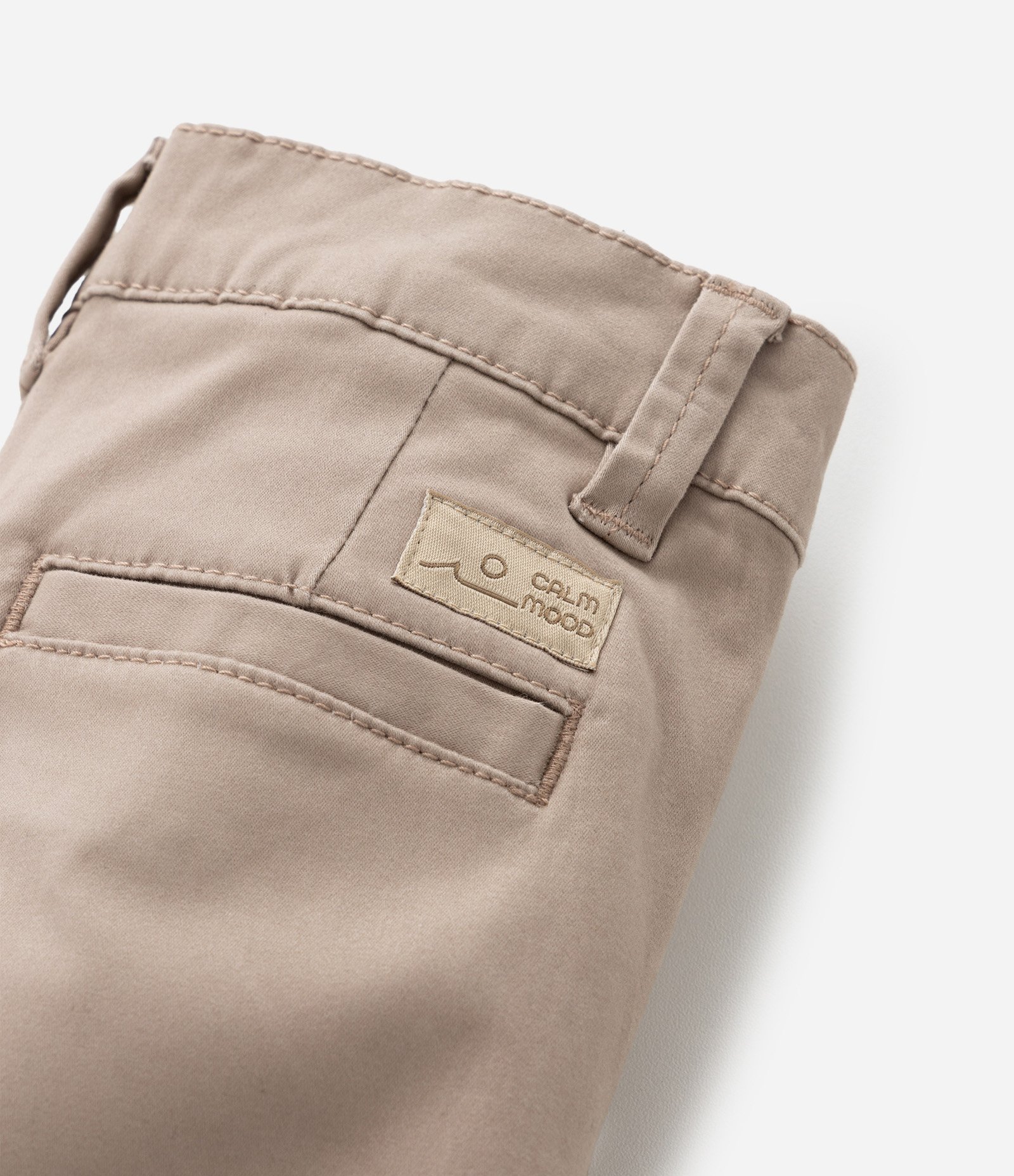 Calça Infantil em Sarja com Bolso Faca e Cinto - Tam 1 a 6 Anos Marrom 3