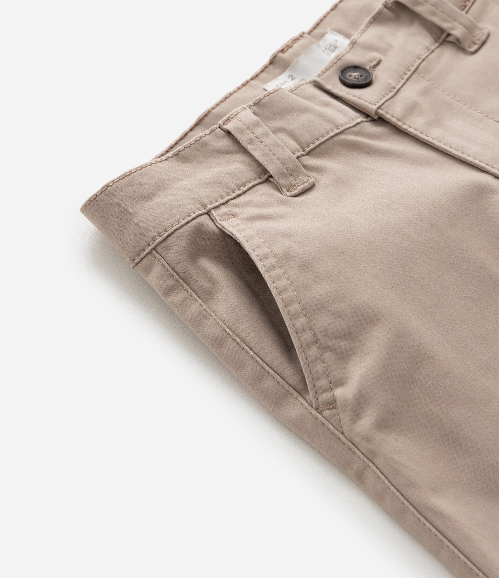 Calça Infantil em Sarja com Bolso Faca e Cinto - Tam 1 a 6 Anos Marrom 4