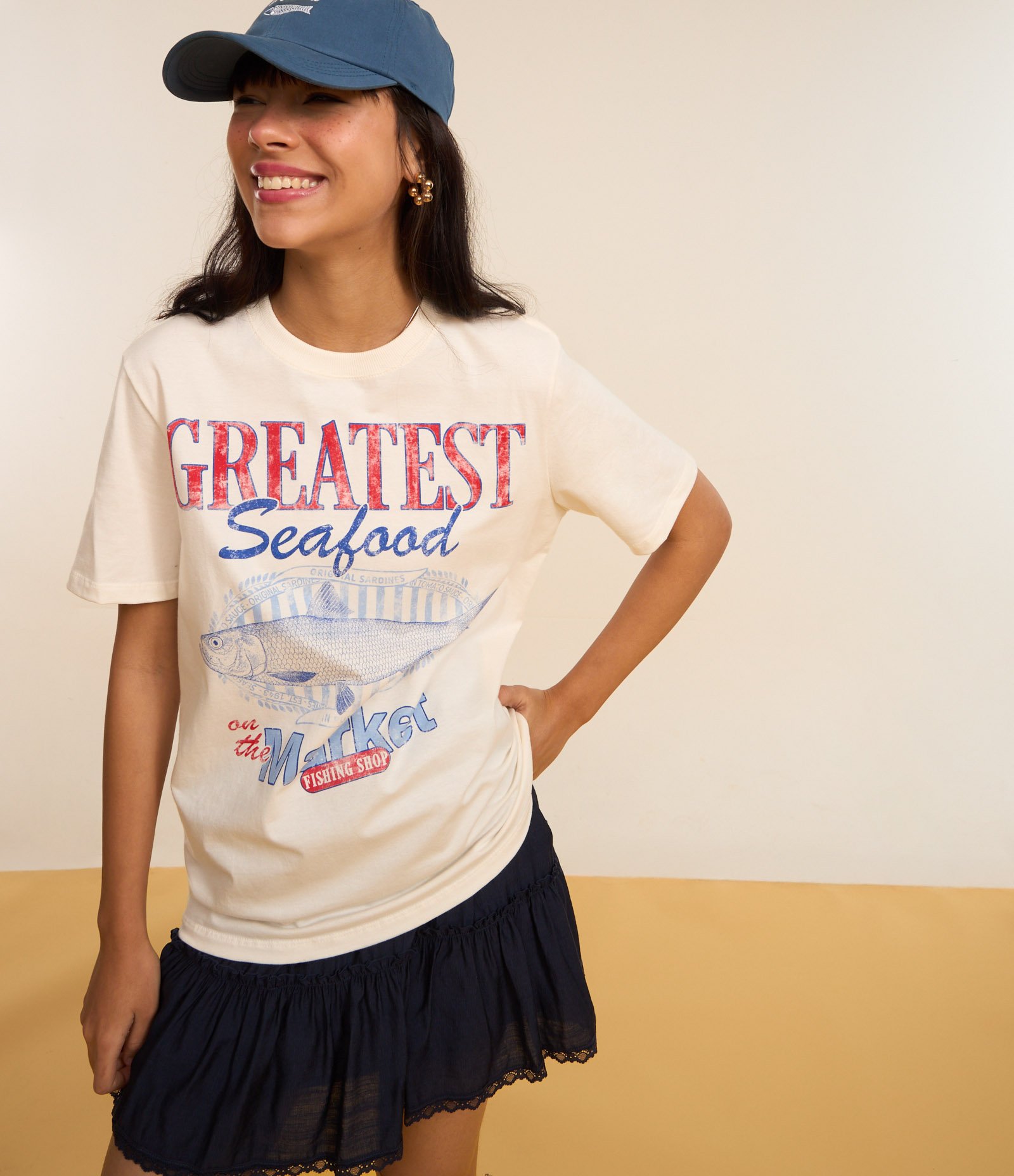 Saia Godê em Viscose com Babado Azul Escuro 5