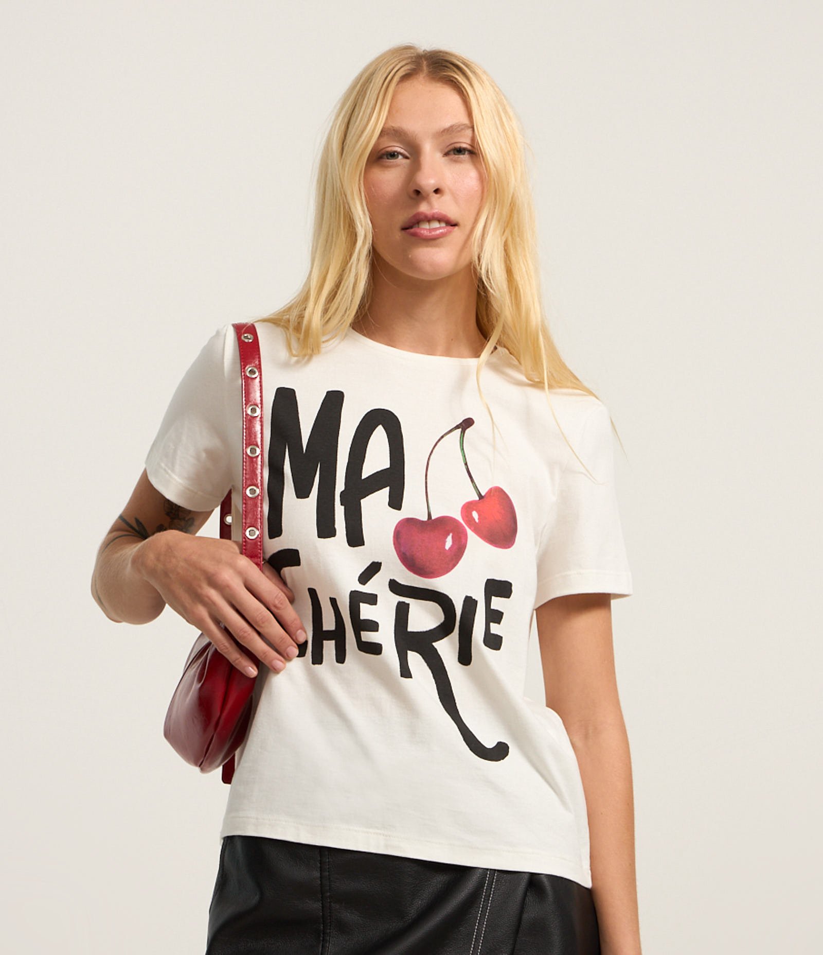 Blusa em Algodão com Estampa Ma Chérie Branco 1