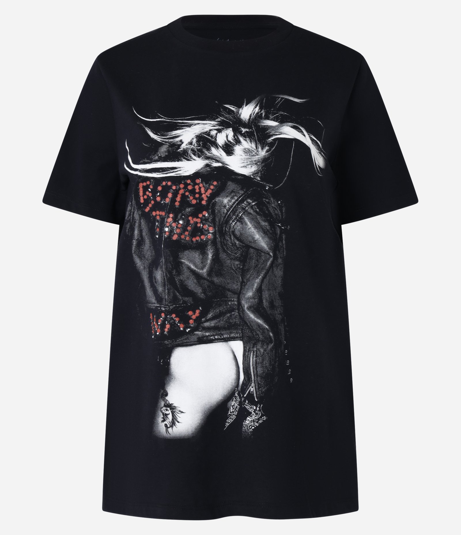 Camiseta T-shirt em Algodão com Estampa Lady Gaga Born This Way Preto 3