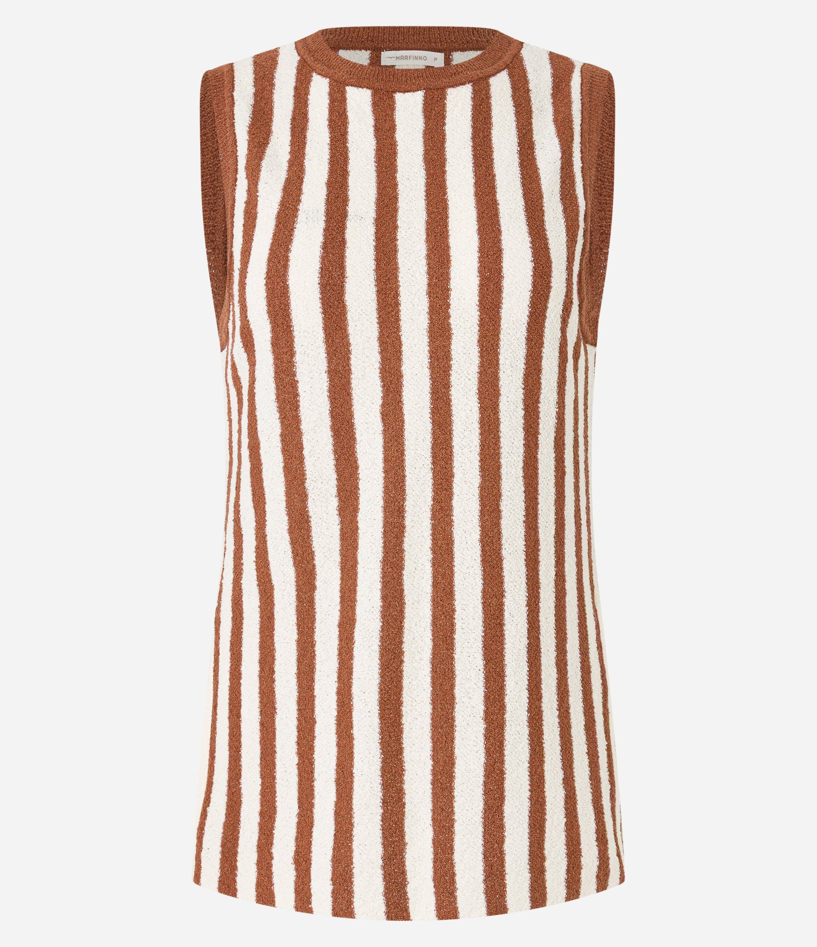 Blusa em Tricô com Gola Redonda e Listras Bicolor 10