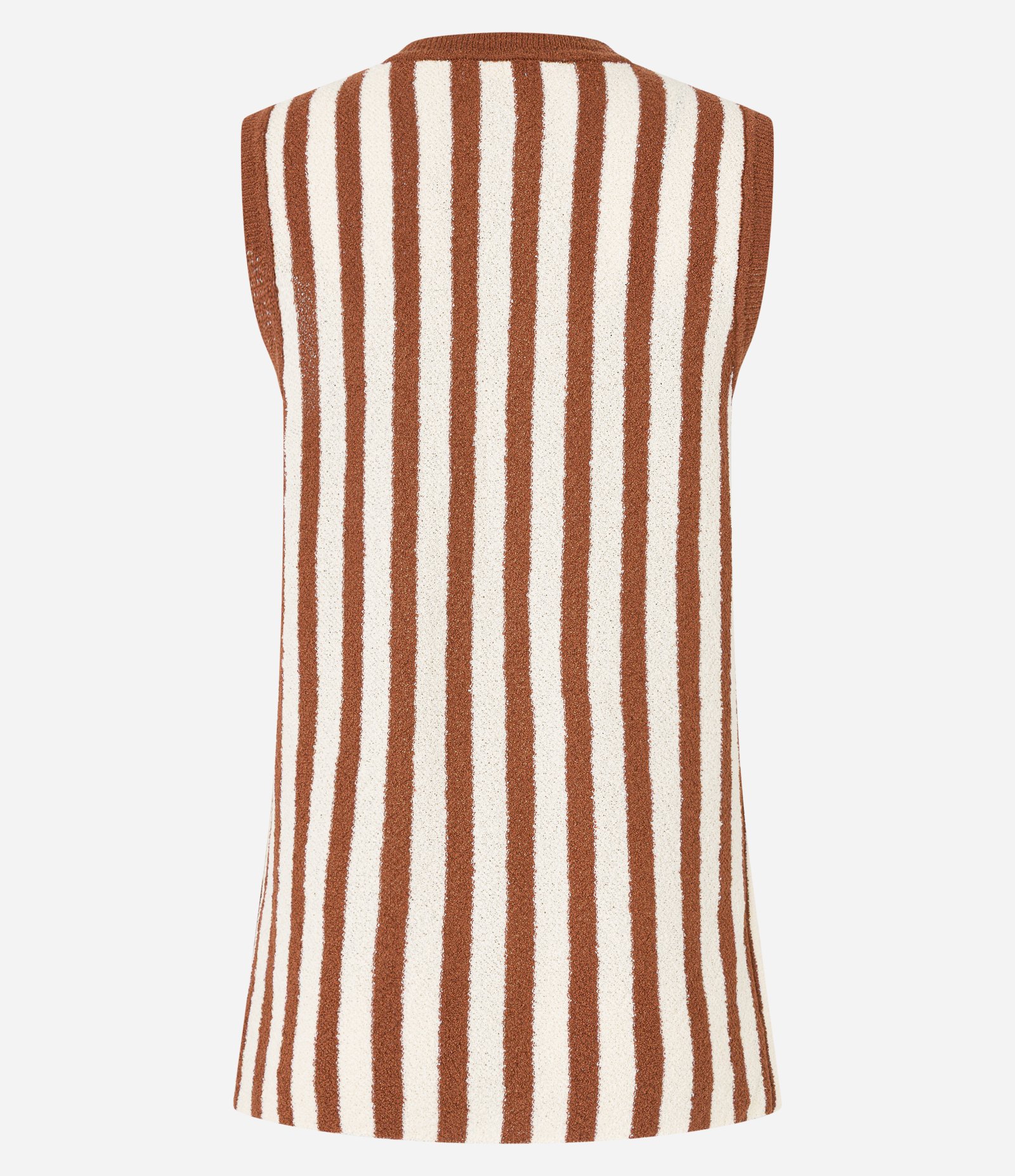 Blusa em Tricô com Gola Redonda e Listras Bicolor 13