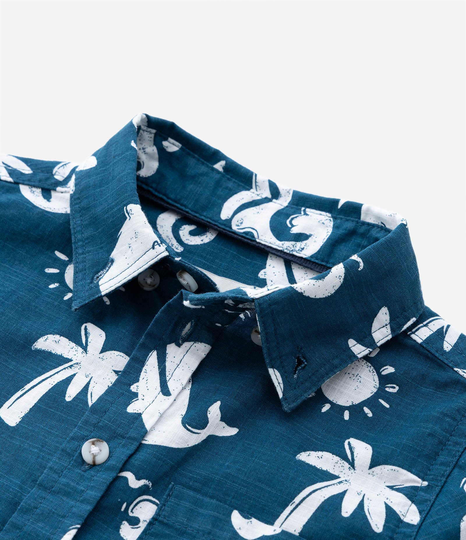 Camisa Infantil em Algodão com Estampa Fundo do Mar - Tam 1 a 6 Anos Azul 5