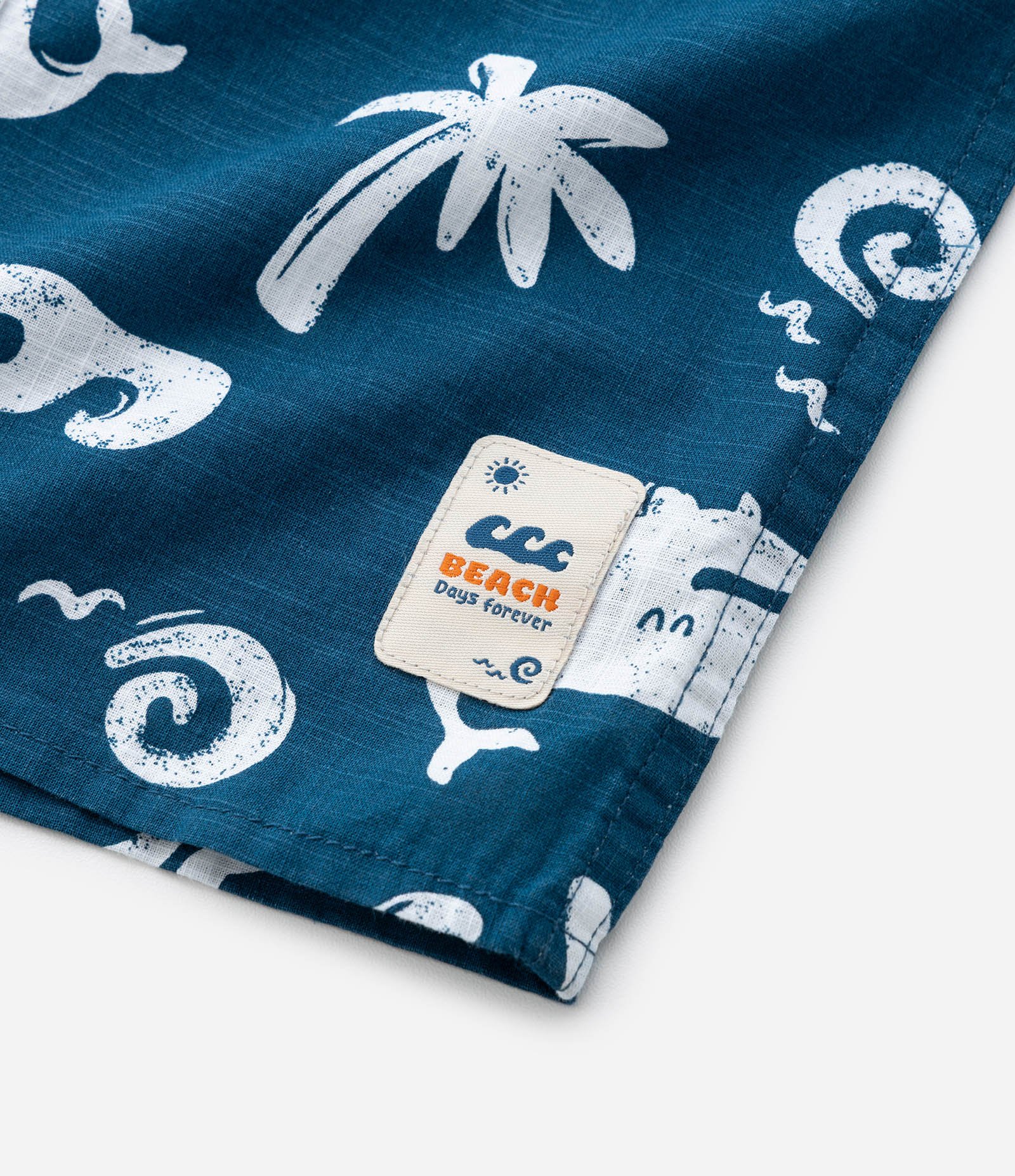 Camisa Infantil em Algodão com Estampa Fundo do Mar - Tam 1 a 6 Anos Azul 8