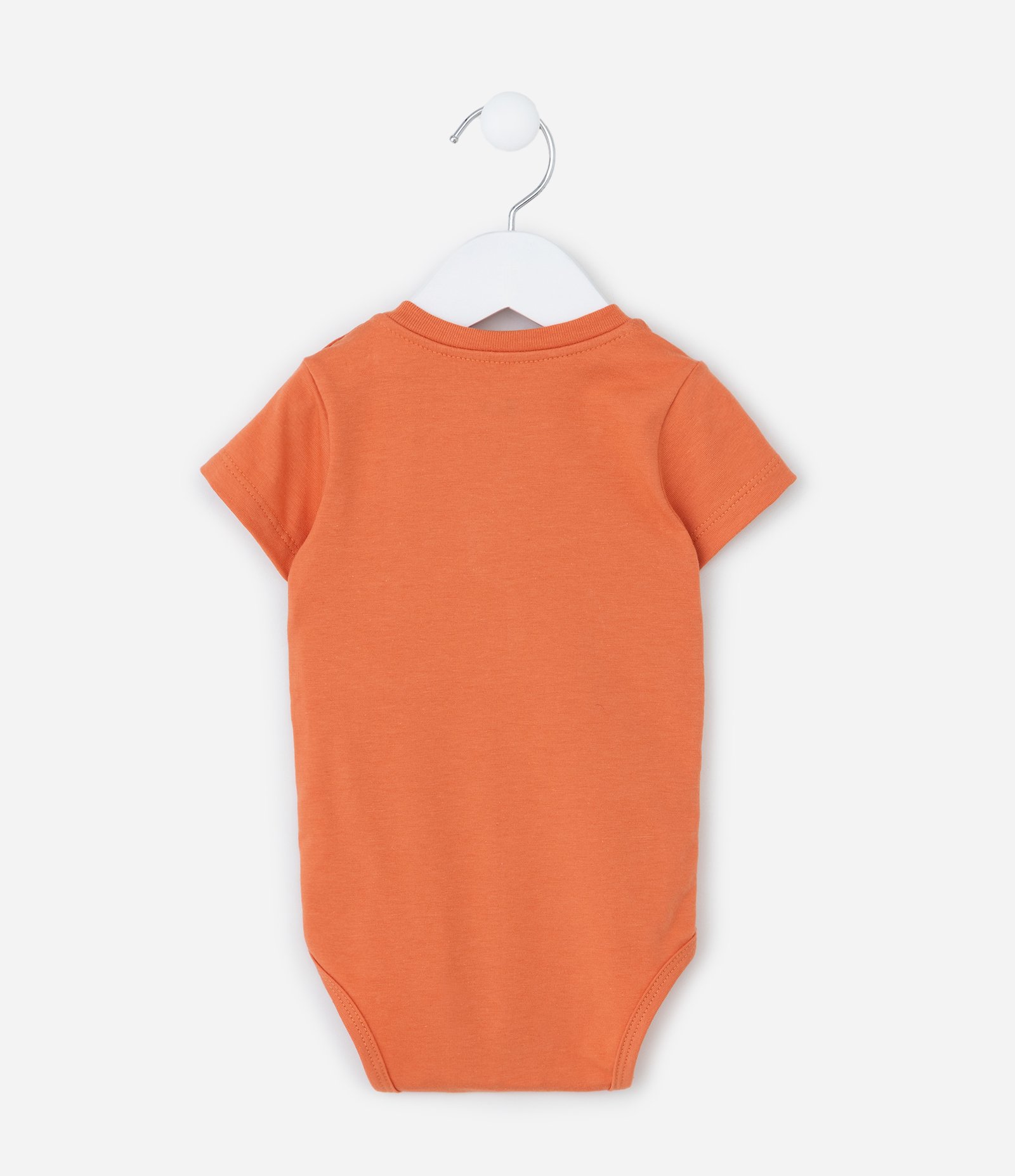 Body Infantil com Estampa Urso de Chapéu - Tam 0 a 18 meses Laranja 2