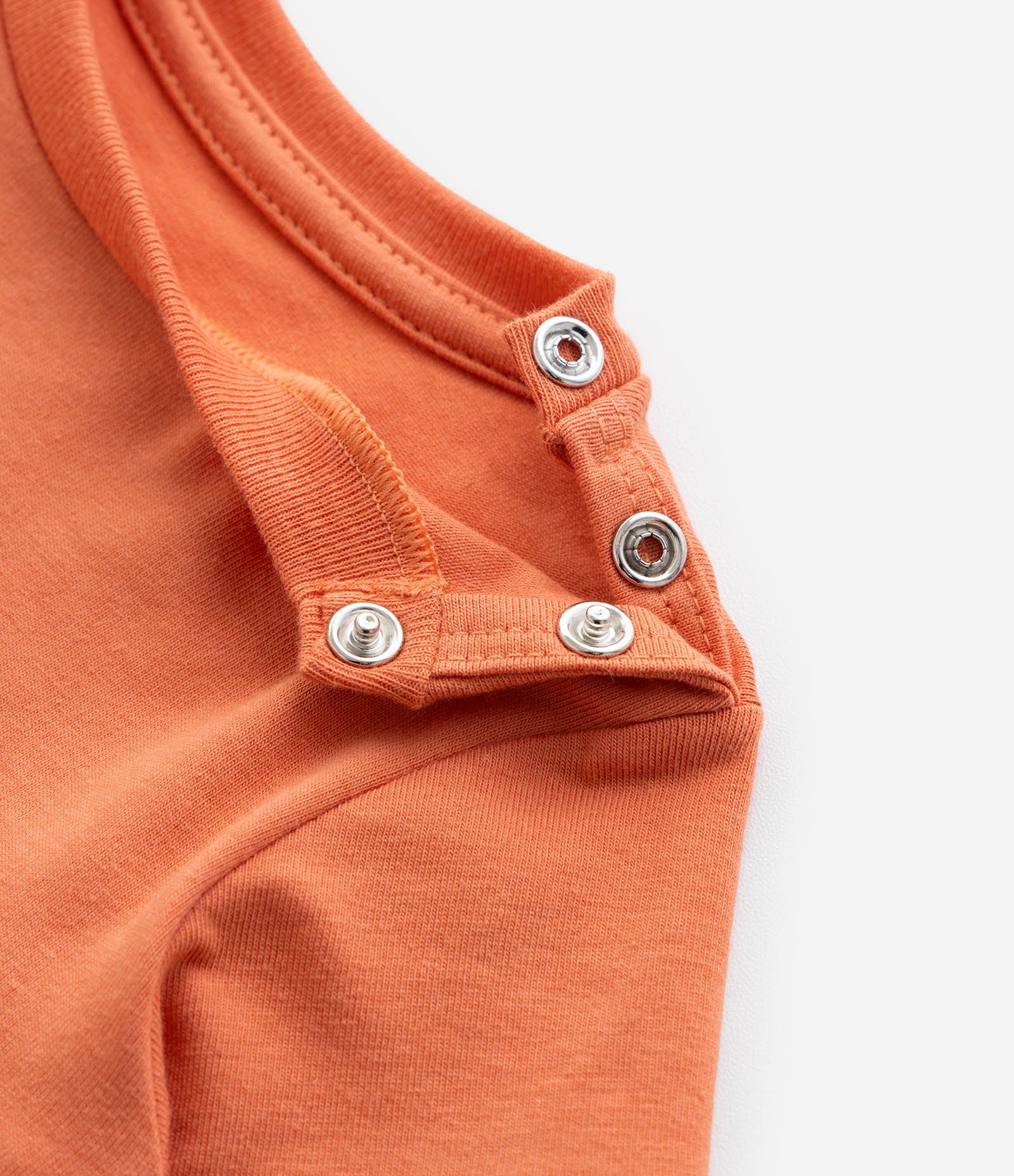 Body Infantil com Estampa Urso de Chapéu - Tam 0 a 18 meses Laranja 5