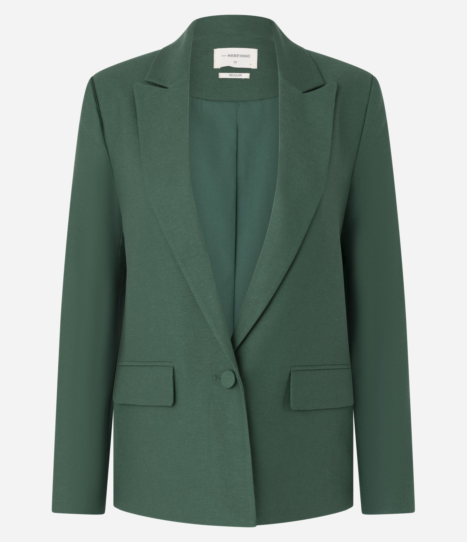 Blazer Comfort em Viscolinho com Abotoamento Duplo Verde 8